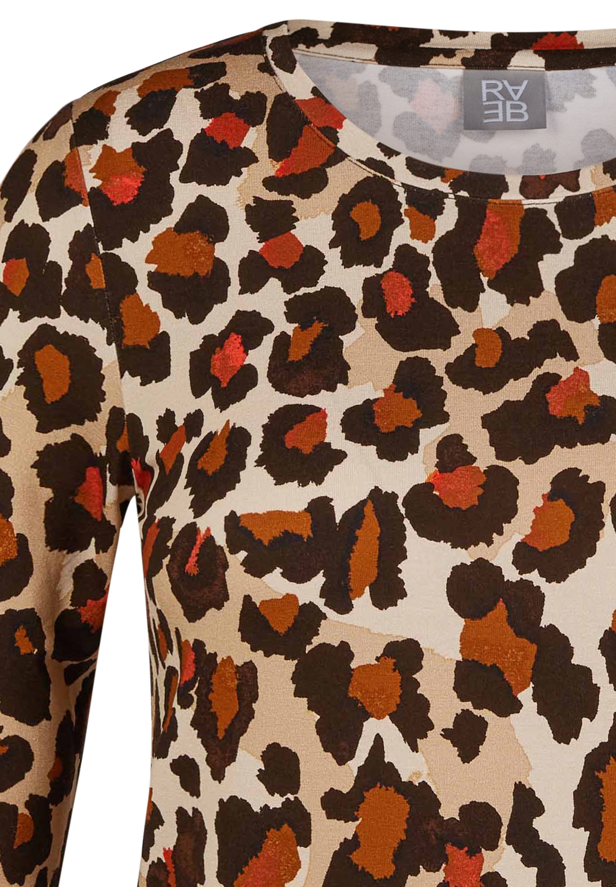 Rabe Shirt met 3/4 mouwen met luipaardprint