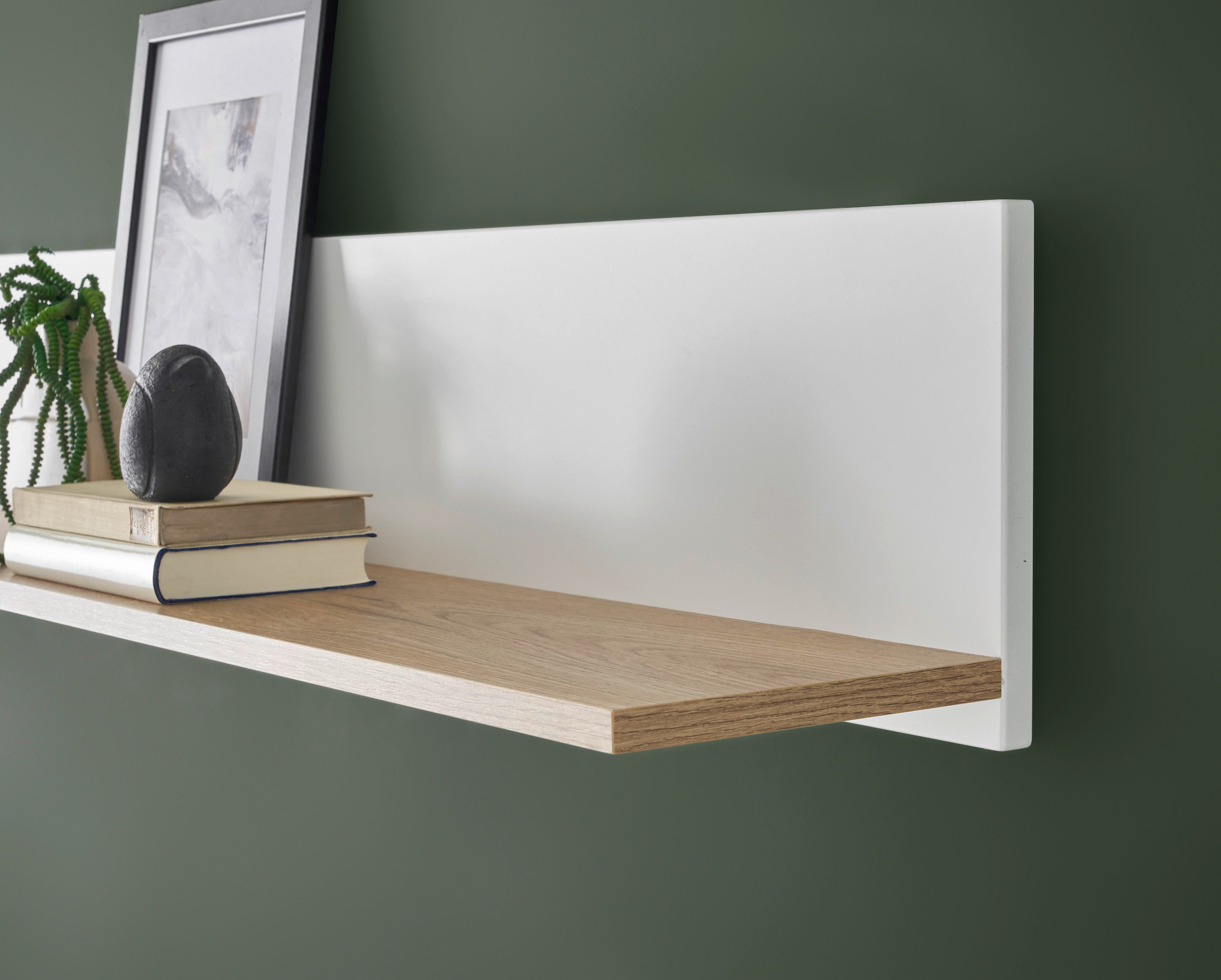 INOSIGN Wandmeubel Hudson met moderne groevenlook, handgrepen van metaal (zwart), breedte 316 cm (set, 4-delig)