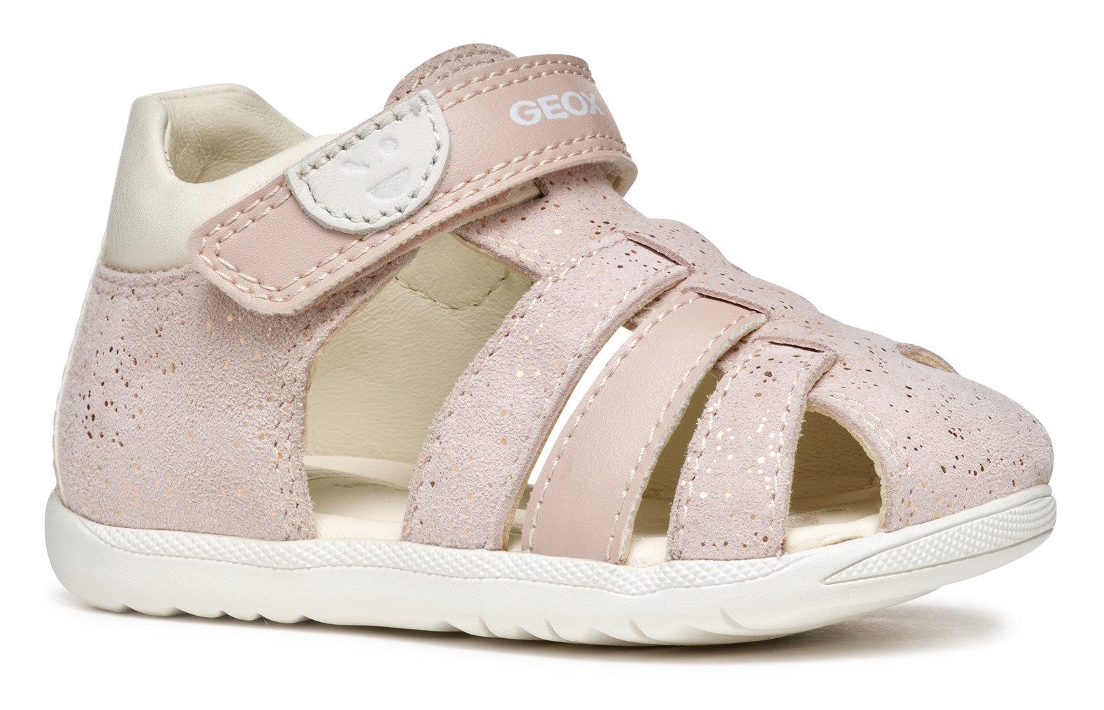 Geox Babyschoentjes B SANDAL MACCHIA GIR , glitter schoen, feest schoen, sandaal met glitter meisjes meisjes maat 26 roze