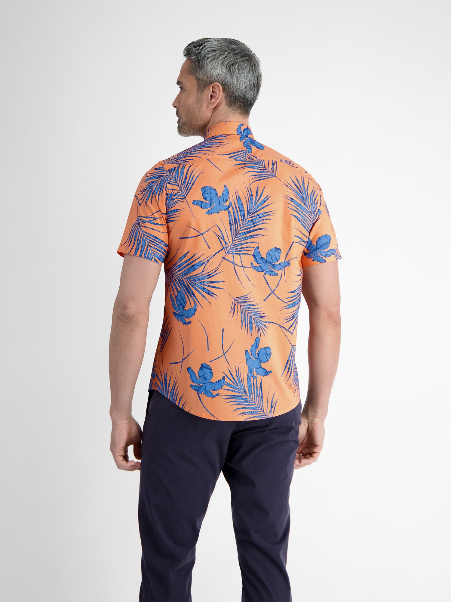 Lerros Overhemd met korte mouwen LERROS kortarmig heren overhemd, Hawaiian-stijl