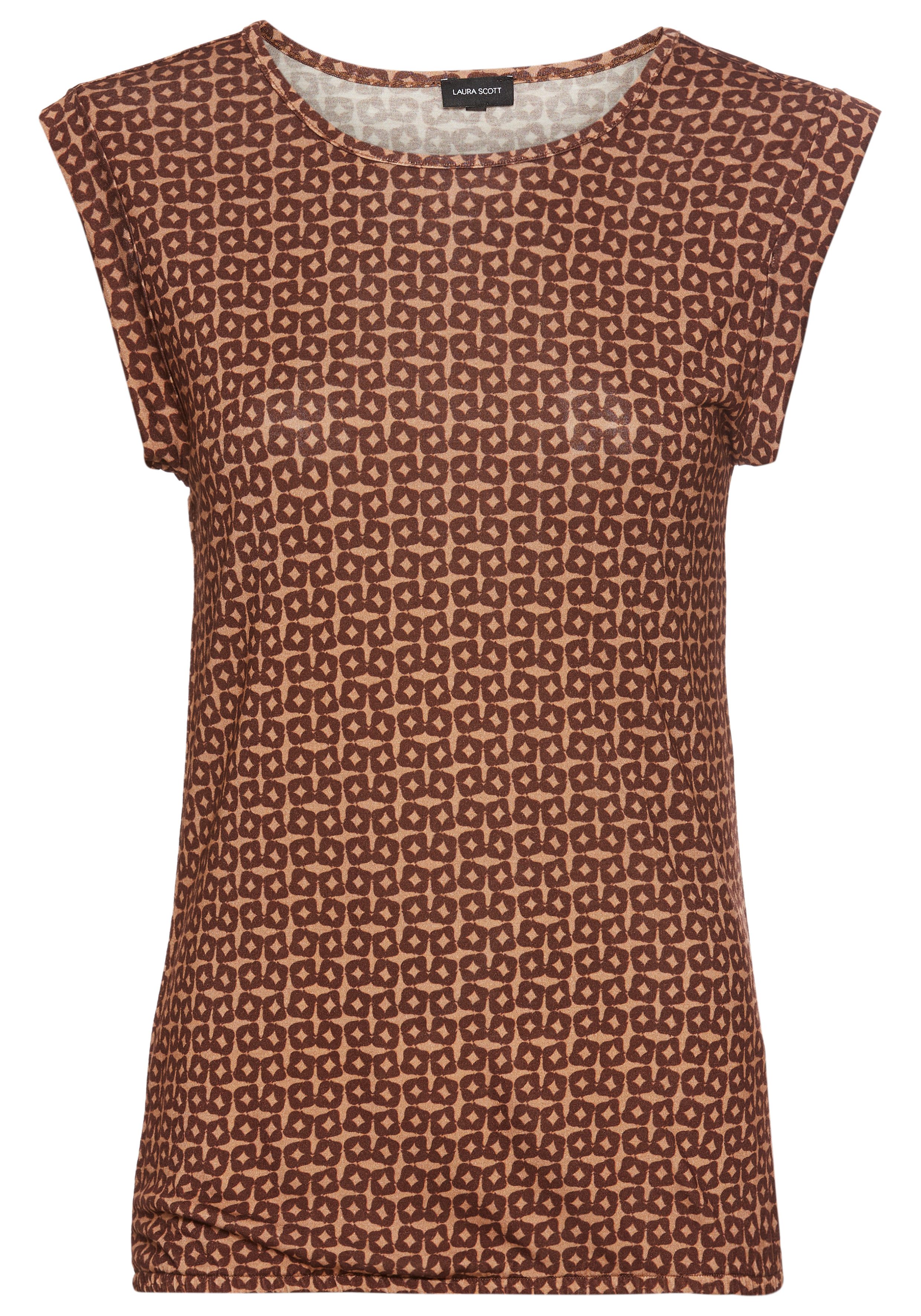 Laura Scott T-shirt figuurvolgende pasvorm, gemusterd, ronde hals