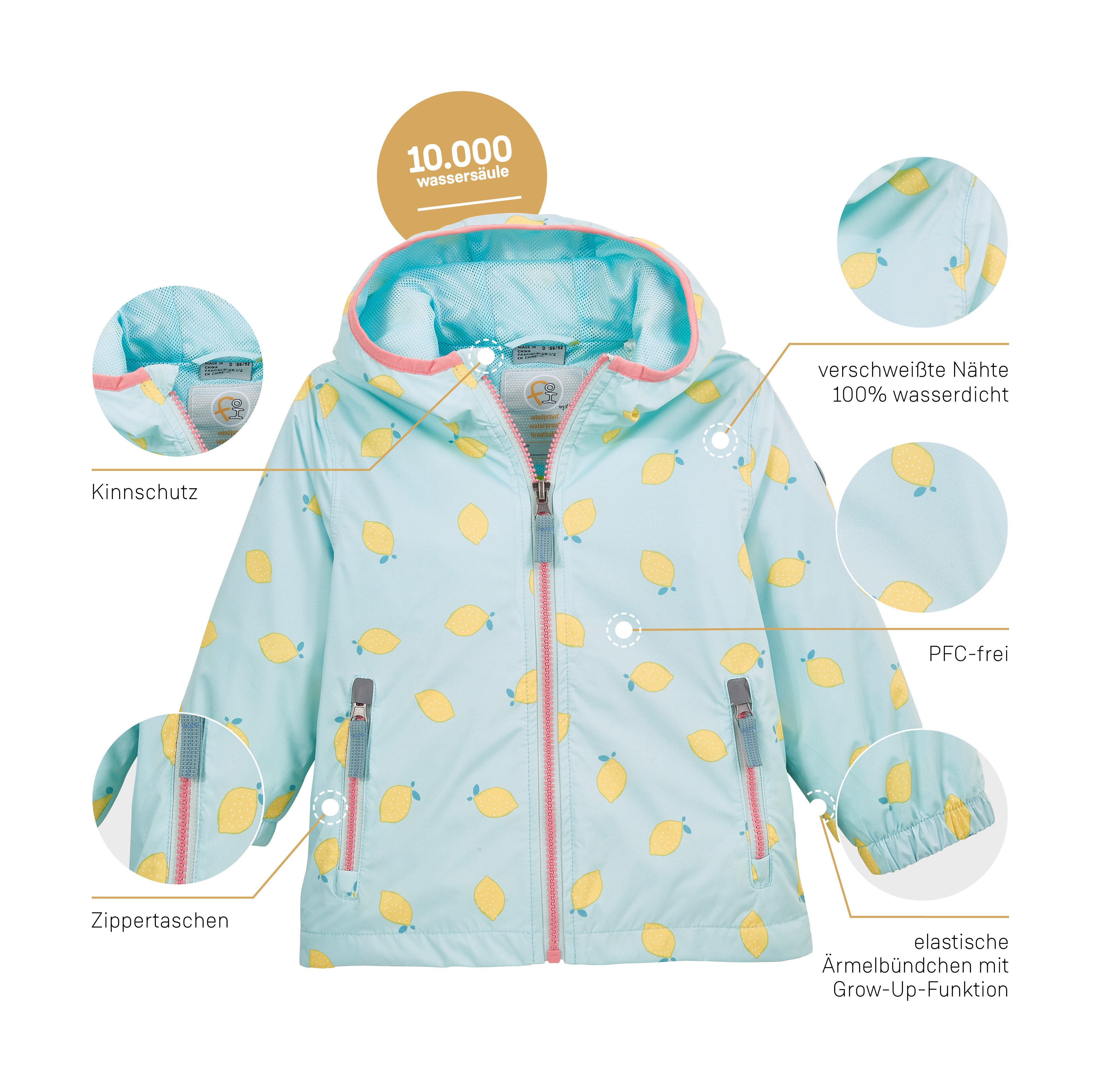first instinct by killtec Outdoorjack FIOS 71 MNS JCKT Waterdicht verlengbare mouwen PFAs-vrije impregnatie