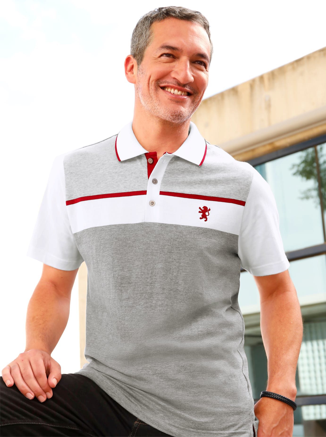 Marco Donati Shirt met korte mouwen Poloshirt met korte mouwen (1-delig)