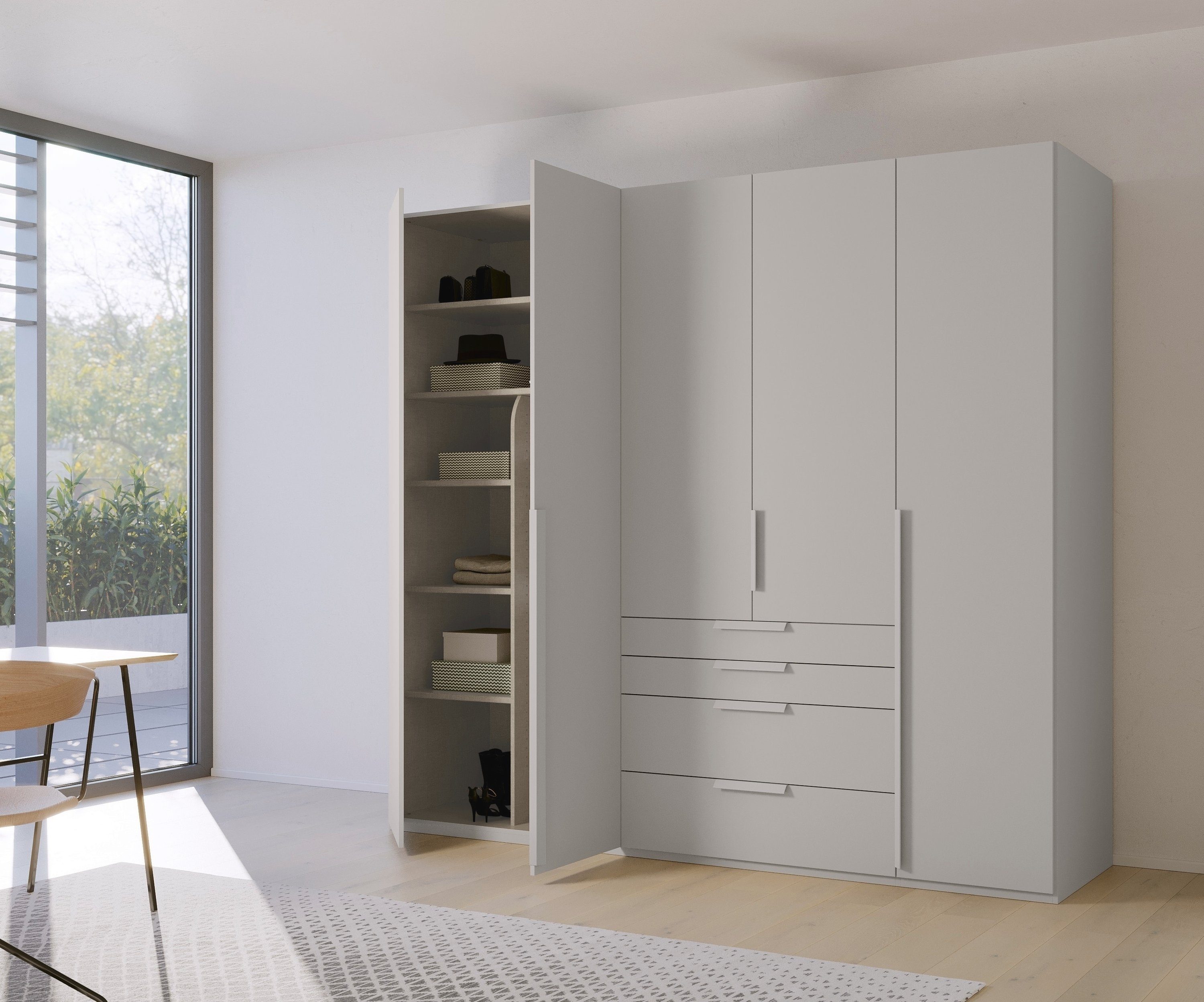 rauch Draaideurkast Purisma met laden en vele accessoires, met soft-closefunctie