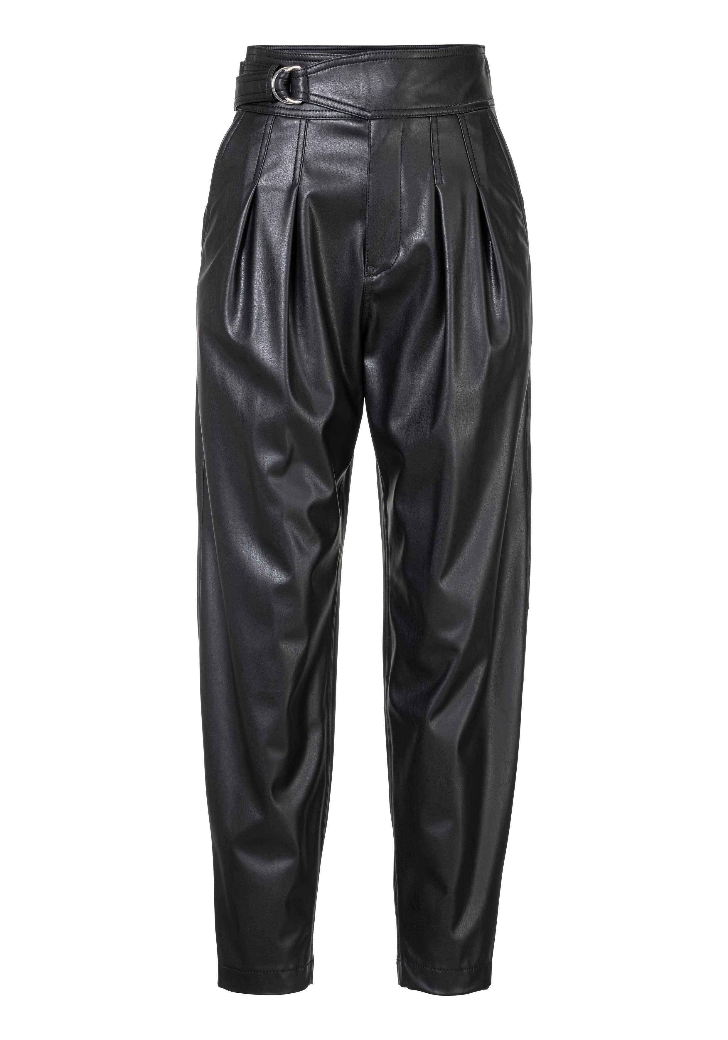 Boss Orange Leren broek C_Telary1 met leren bindriem