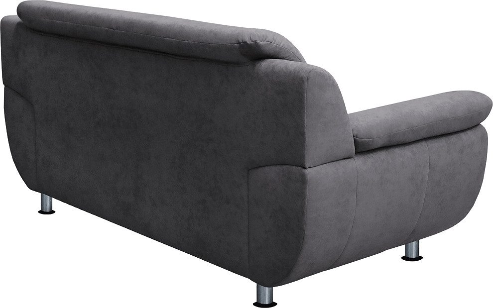 TRENDMANUFAKTUR 3-zitsbank Rondo, breedte 207 cm, brede armleuningen, chromen poten Big-sofa optioneel met bonnellvering, in verschillende bekledingen bestelbaar