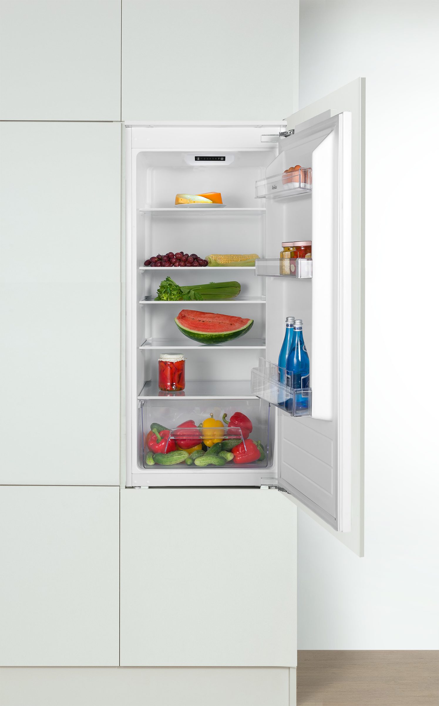 Amica Inbouwkoelkast EVKS 16175, 122,1 cm x 54 cm, Groentebox