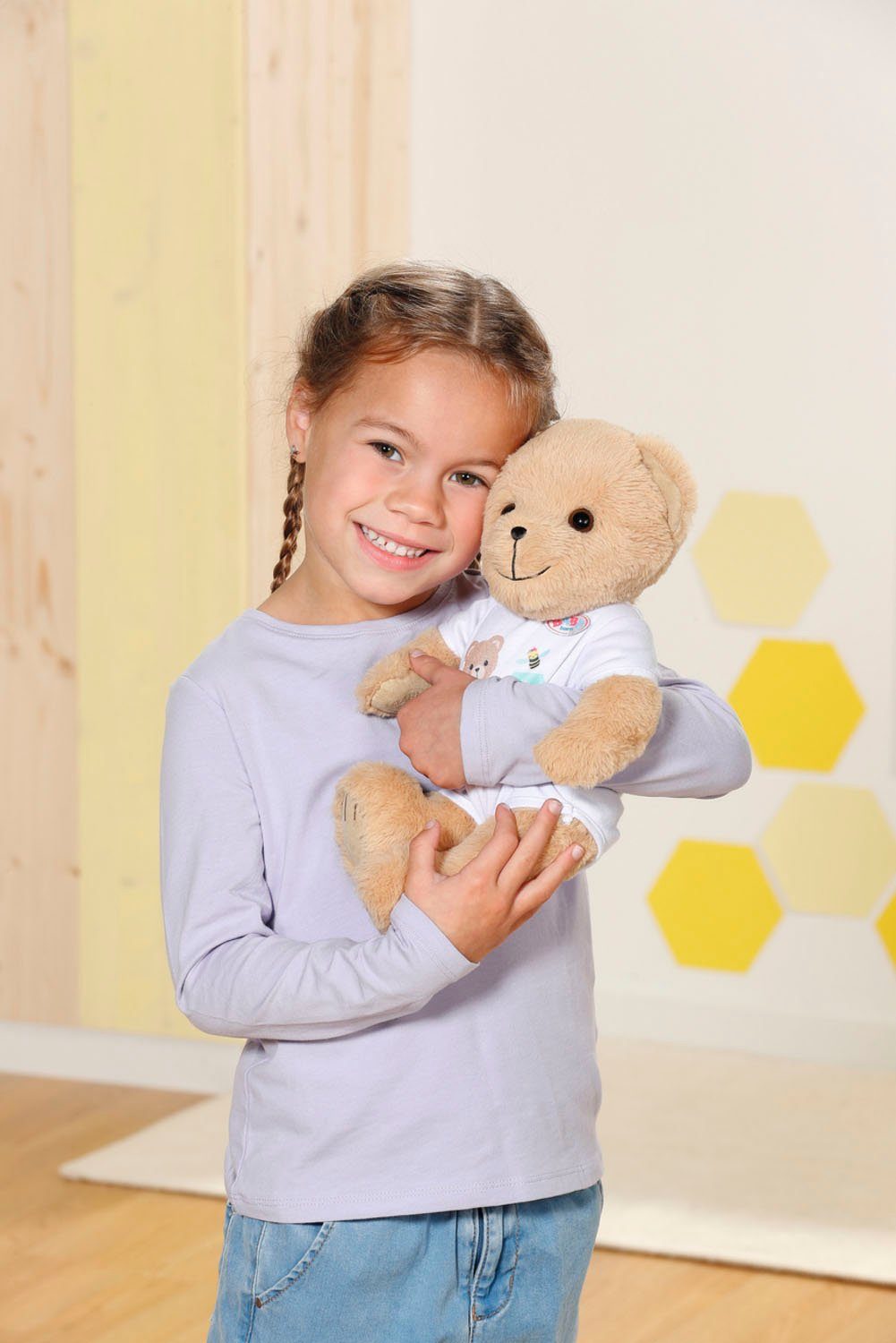 Baby Born Knuffelbeest Teddy beer, wit inclusief boxpakje - teddybeer