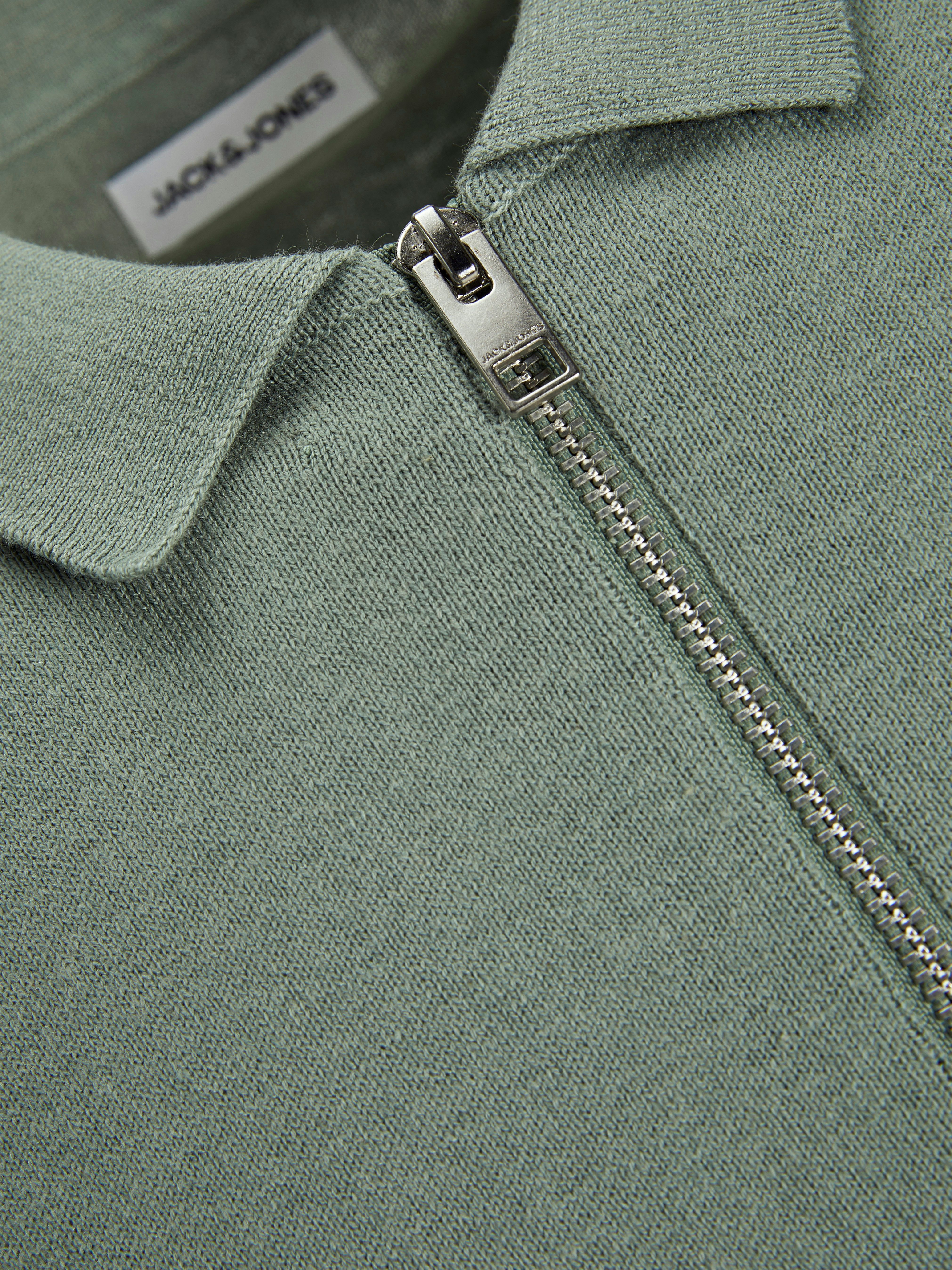 Jack & Jones Trui met polokraag JJEEMIL KNIT POLO HALF ZIP LS NOOS