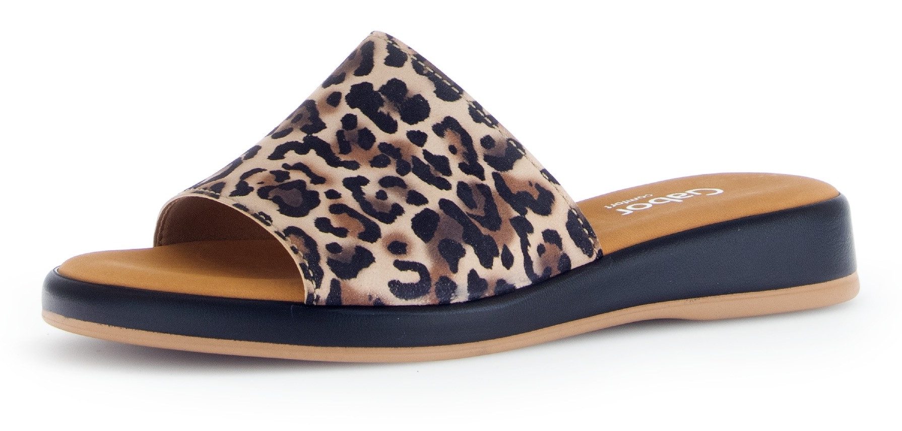 Gabor Slippers Rhodos , zomerschoen, comfortabele schoen, klein elastiek, breedte g (=breed) dames sandaaltjes maat 40 beige