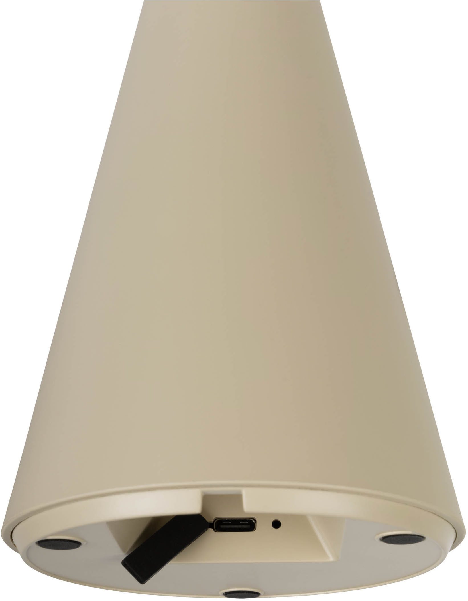 näve Led-tafellamp Palu Zonne-/accu-aangedreven, aanraking, dimbaar, geheugen, USB-C oplaadkabel, warmwit (1 stuk)