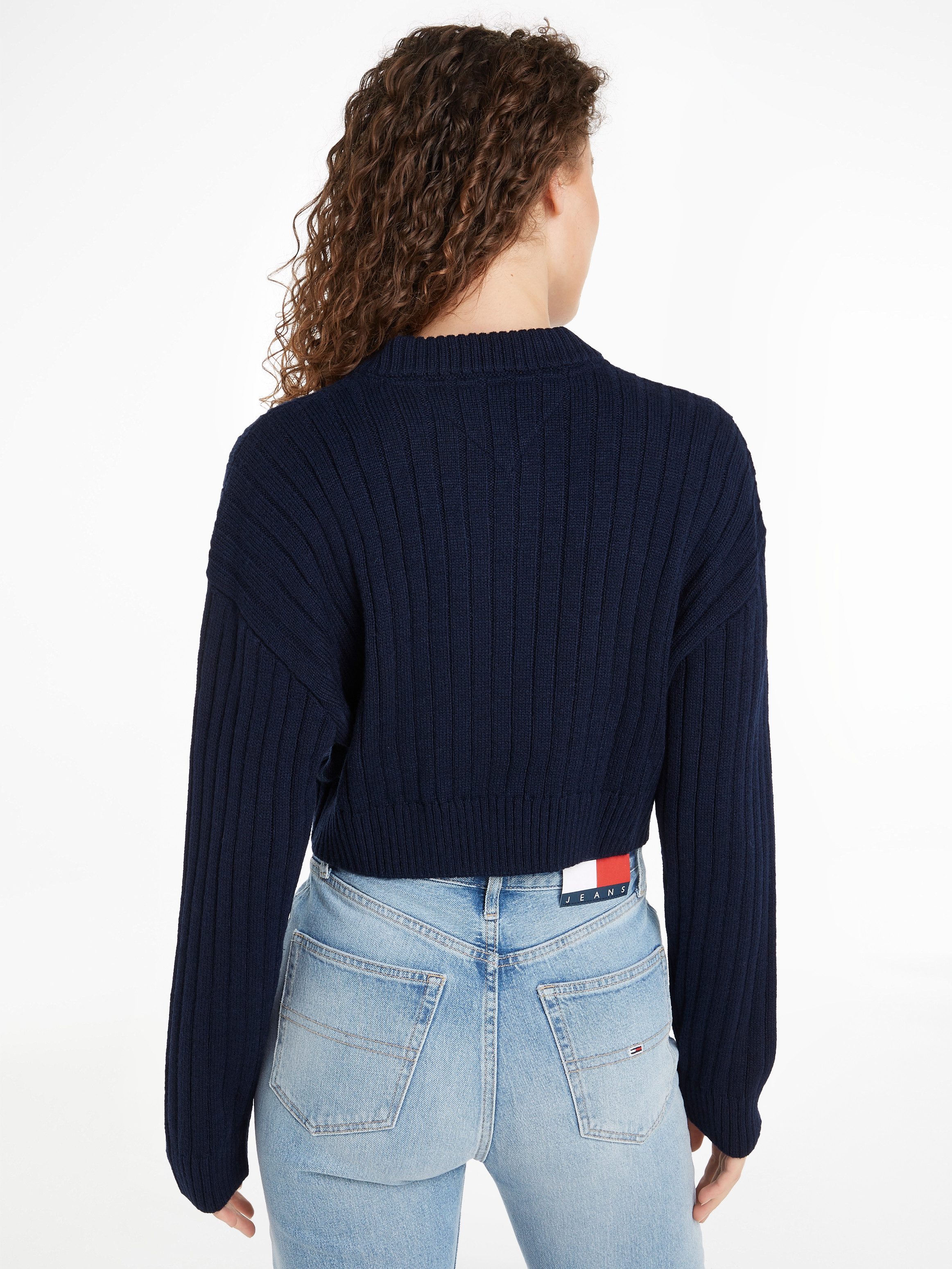 TOMMY JEANS Gebreide trui TJW VNCK CENTER FLAG SWEATER EXT
