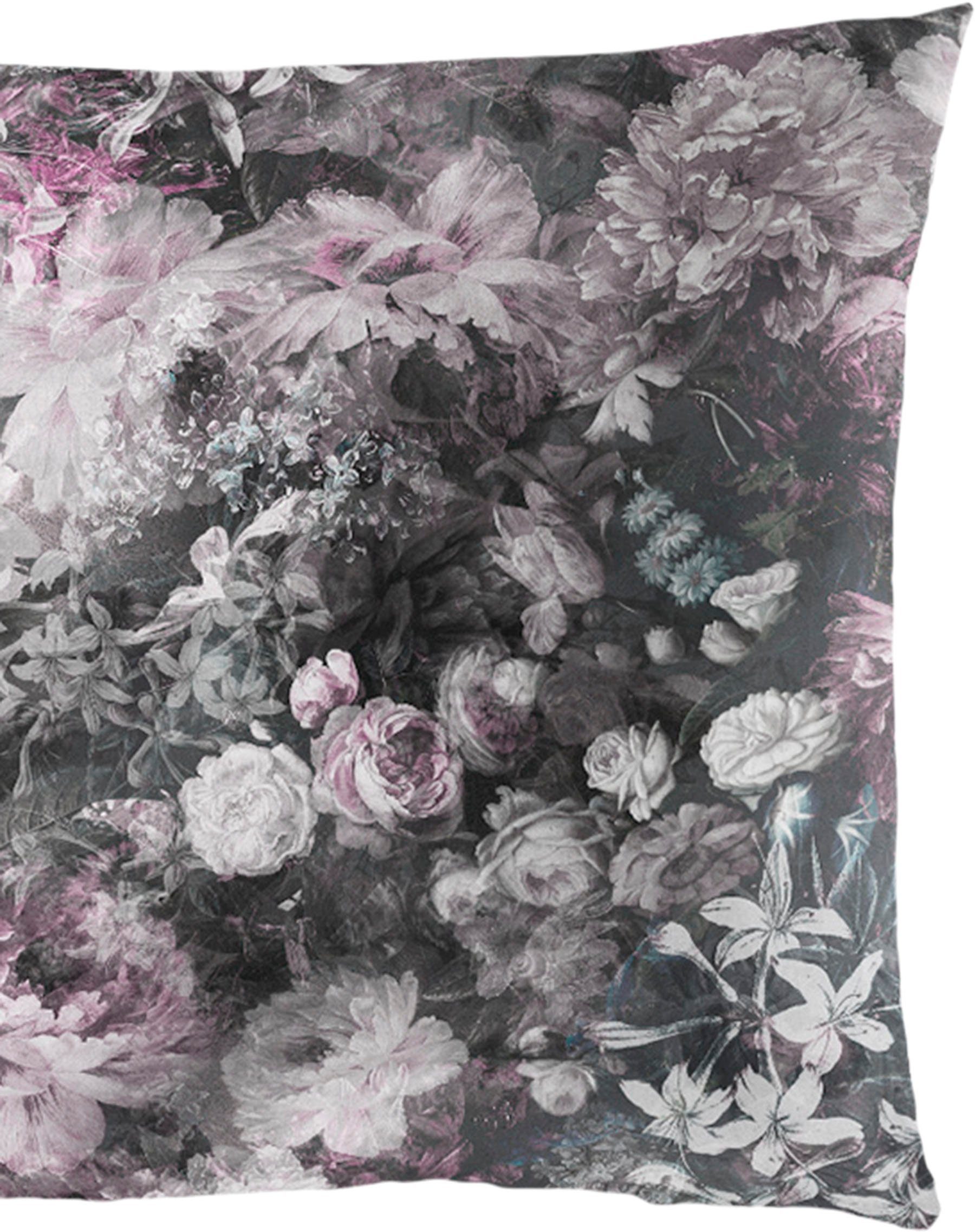 BIERBAUM Overtrekset Veelkleurige bloemen in mt. 135x200 of 155x220 cm Dekbedovertrek van katoen, gebloemde dekbedovertrek met reversible-look (2-delig)