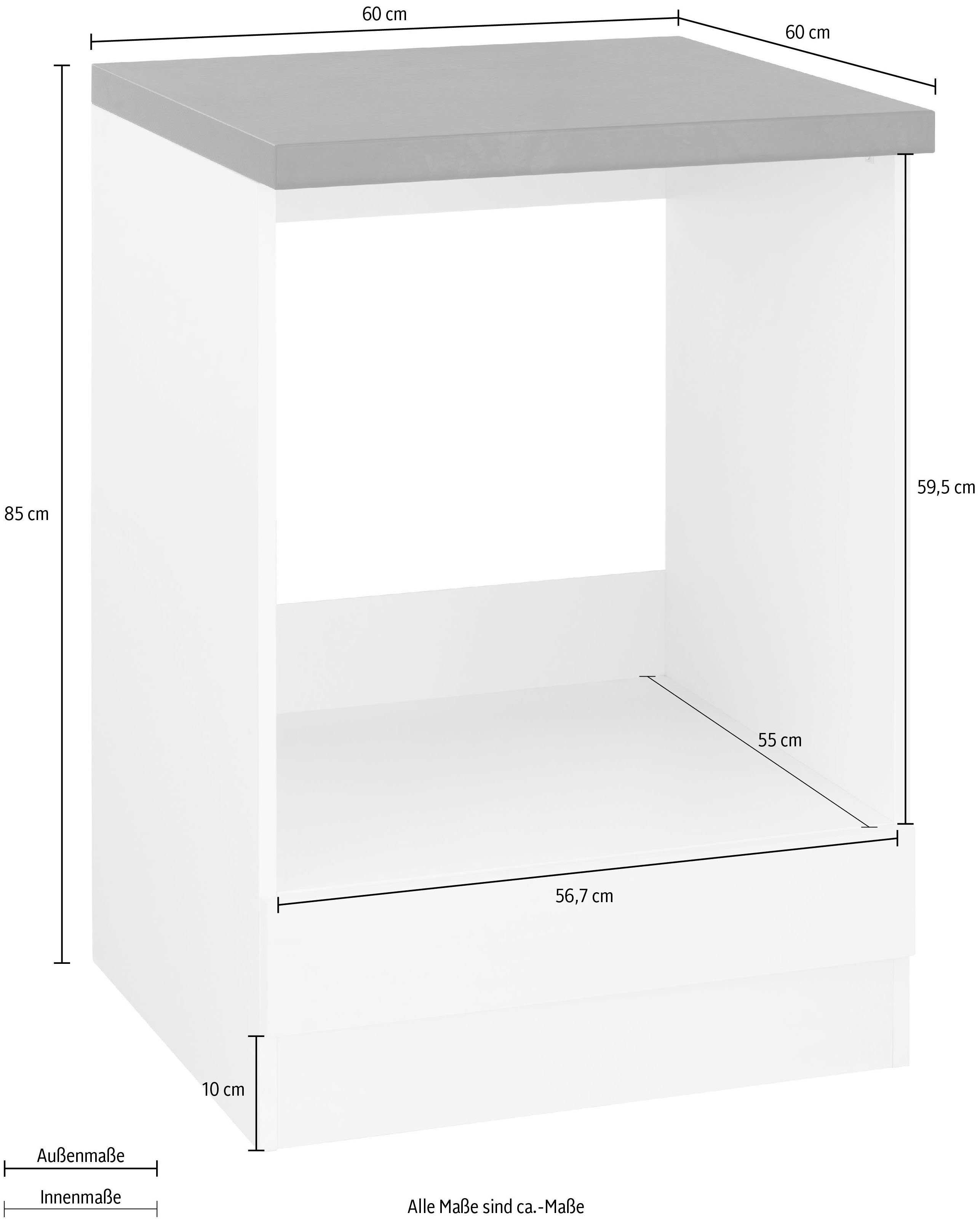 wiho Küchen Ombouwkast voor oven Unna 60 cm breed
