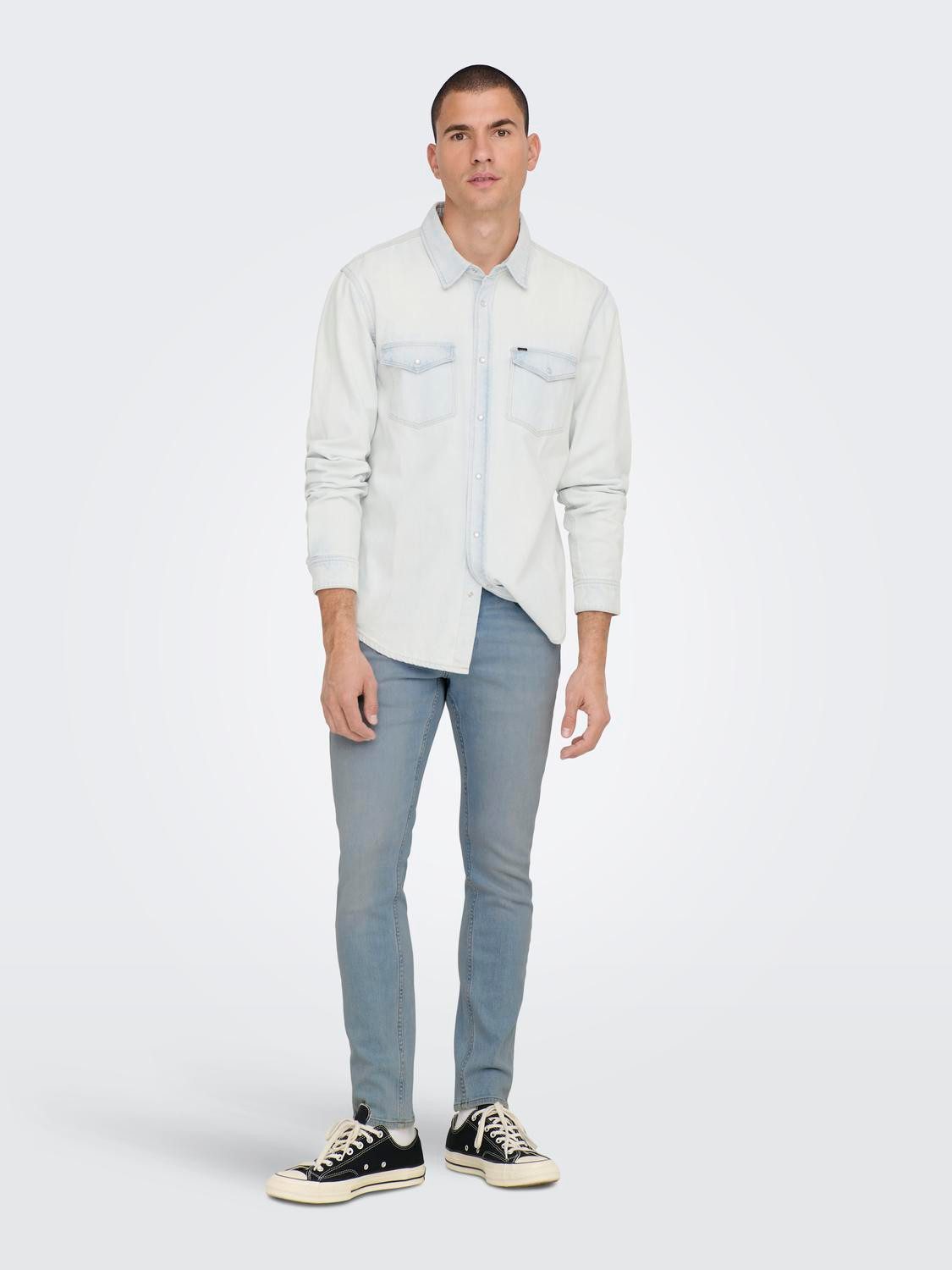 ONLY & SONS Slim fit jeans ONSLOOM SLIM LBD 8263 AZG DNM NOOS