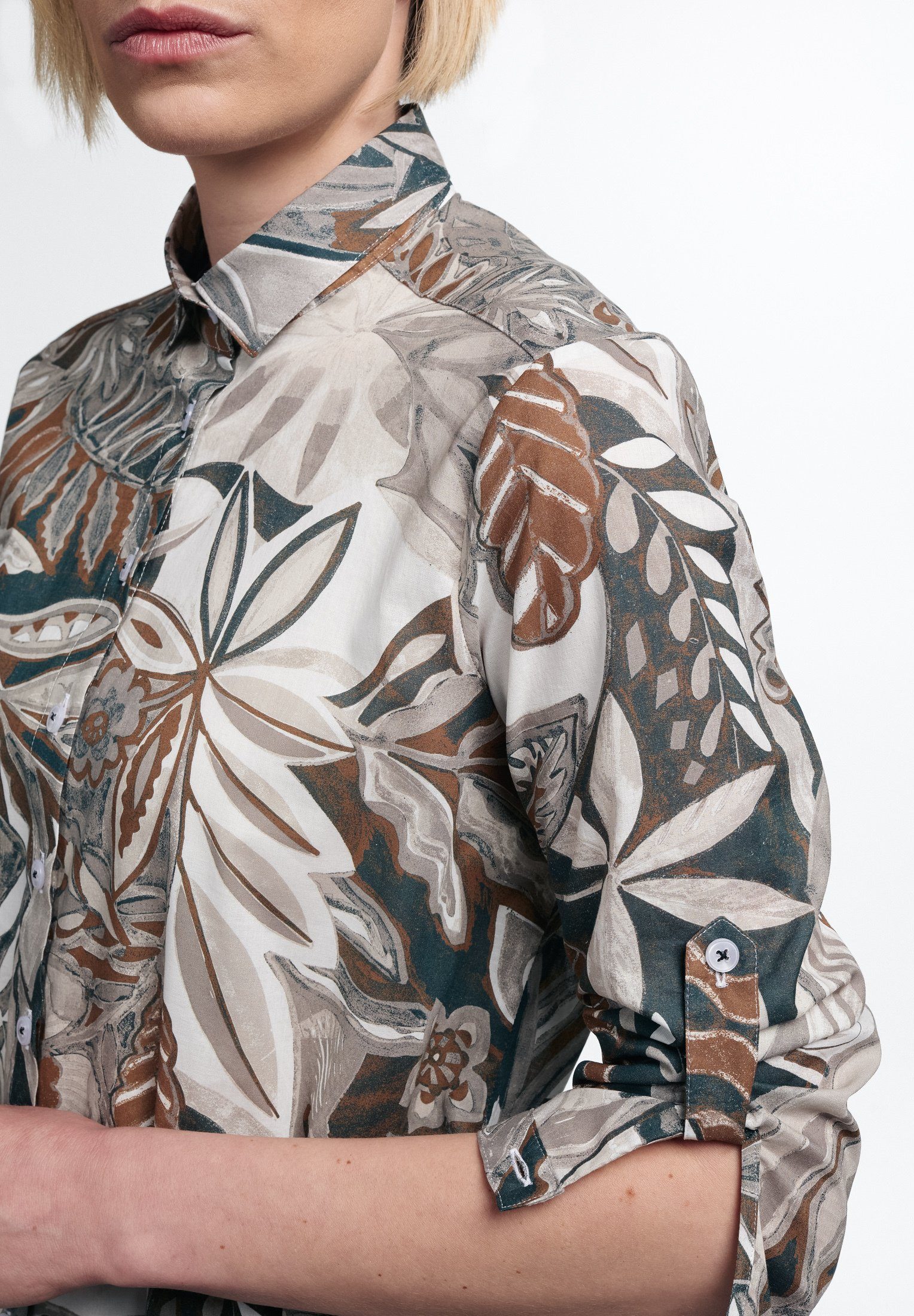 Eterna Jurk met overhemdkraag Loose fit