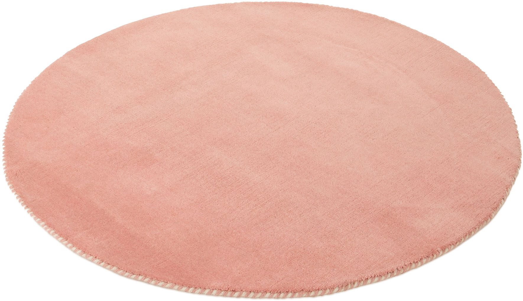 carpetfine Wollen kleed Gabbeh Lola Uni met natuurlijk plantaardig materiaal handgeweven, ook als loper