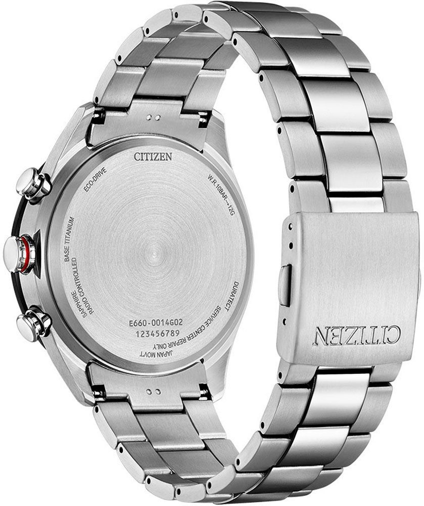 Citizen Radiografische chronograaf CB5945-85L Polshorloge, herenhorloge, solar, titanium, datum, stopwatchfunctie