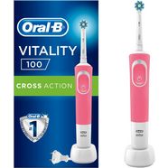 oral b elektrische tandenborstel vitality 100 crossaction pink roze