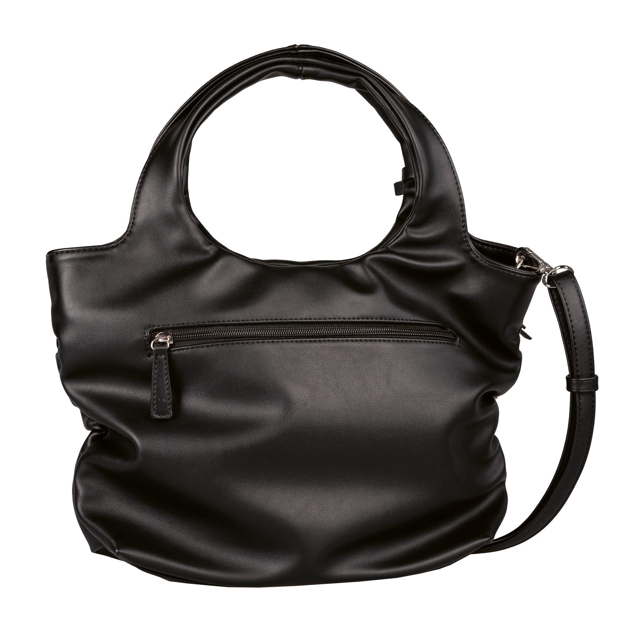 Tom Tailor Denim Shopper NILA met zijdetails en een functionele kunstbont hanger
