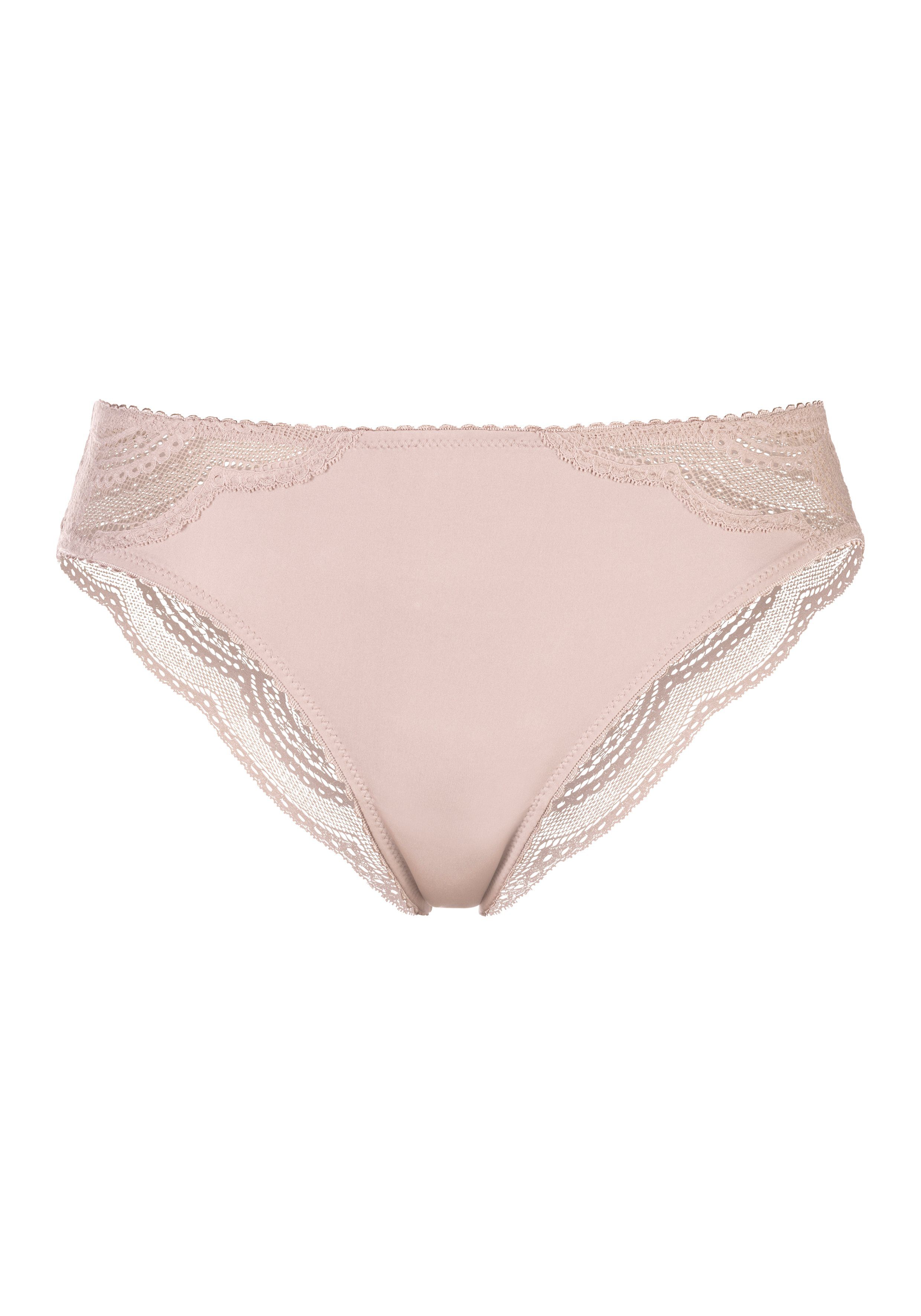 Lascana Brazilian slip met fijne kant (set, 2 stuks)