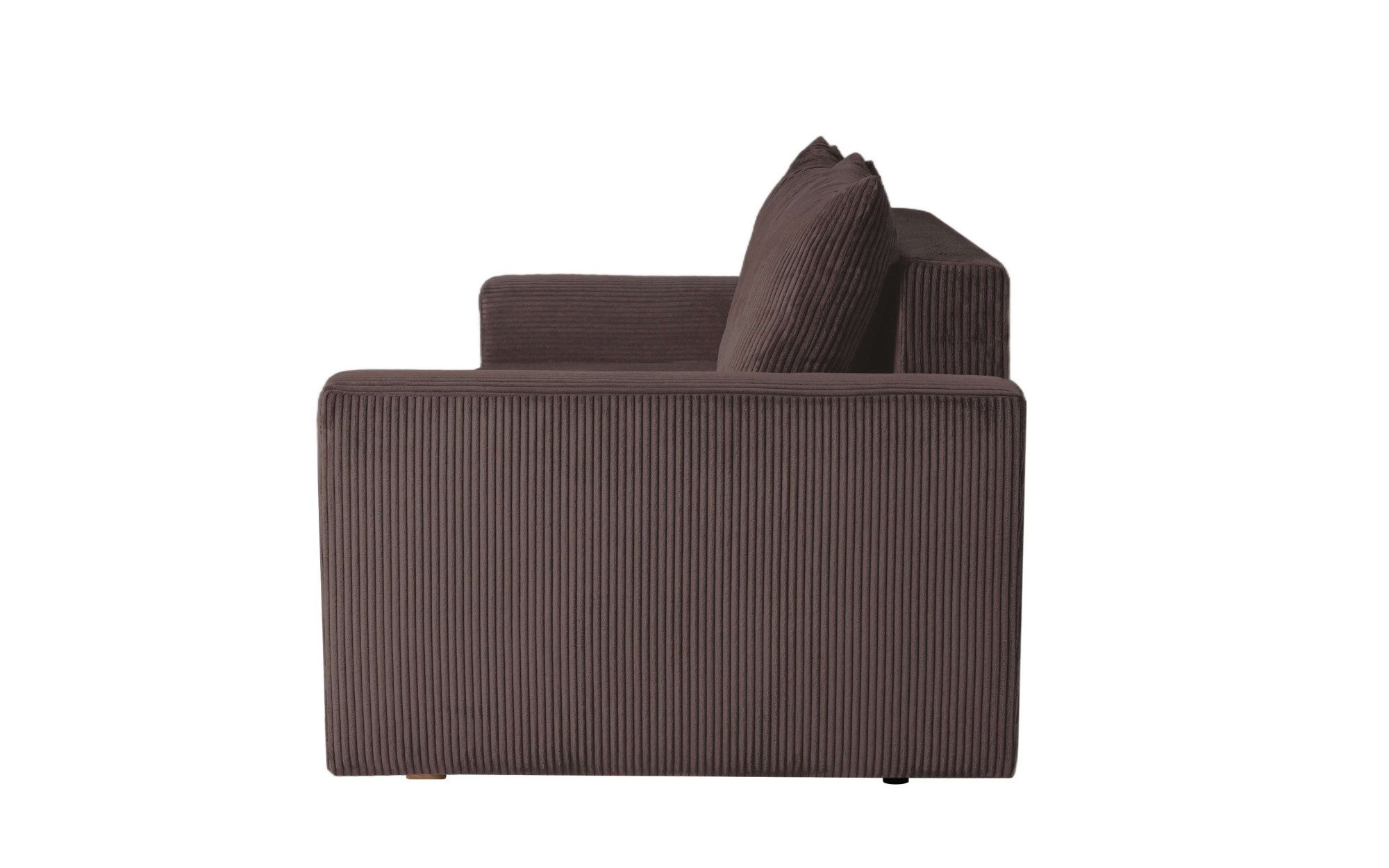 INOSIGN 3-zitsbank MAGHERA slaapbank met bedlade, van hoogwaardige afwerking met golfvering, corduroy en structuur bekleding, b/h/d 230/92,5/79 cm