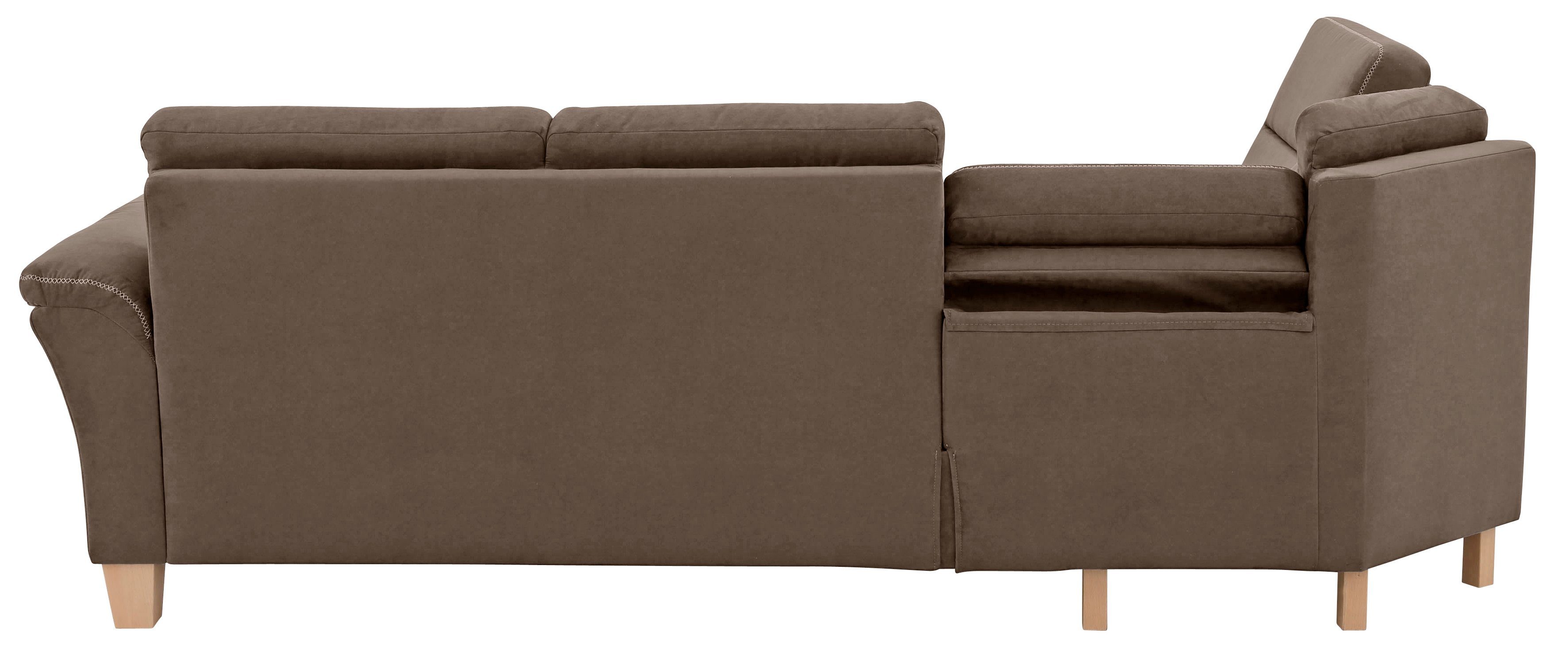 Home affaire Hoekbank Soleo L-model comfortabel door trapezehoek met relaxfunctie, ook met slaapfunctie