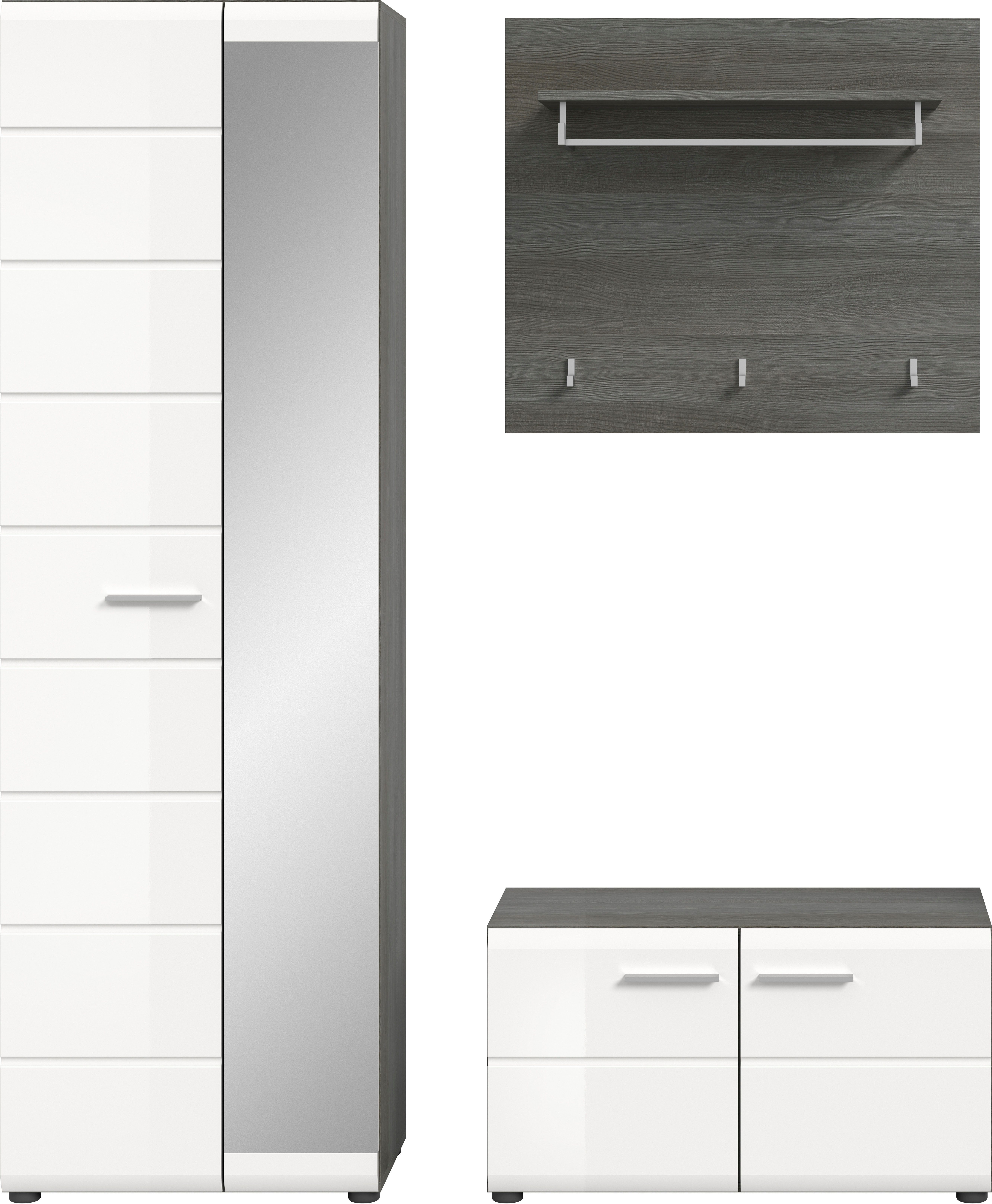 INOSIGN Halmeubelset Rumba, 3-delig, Breedte 155 cm, Hoogglans Front, bestaand uit: (3-delig)