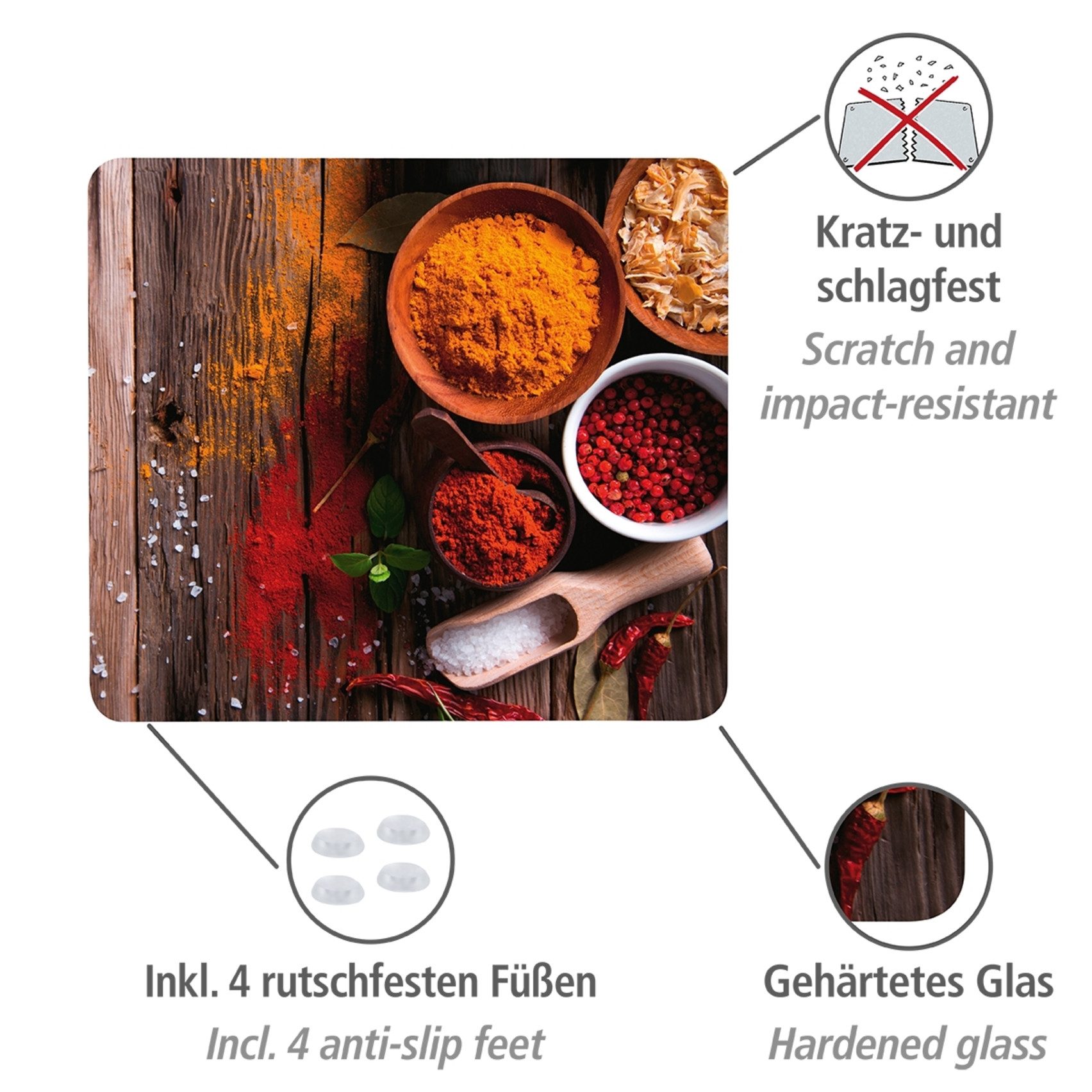 WENKO Kookplaatdeksel Model Gewürze