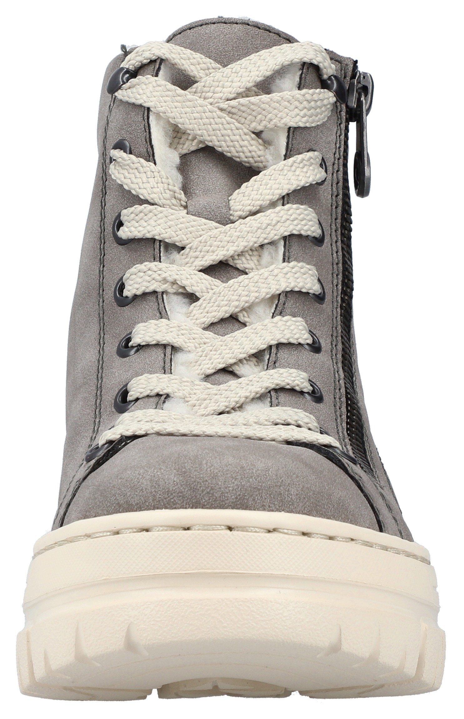 Rieker Winterlaarzen Plateauzolen, veterboots met ritssluiting aan de buitenkant