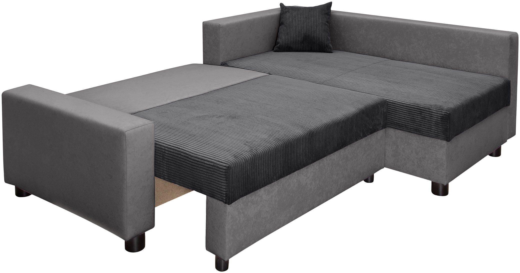 COLLECTION AB Hoekbank Parma L-vorm met slaapfunctie en bedlade, inclusief kussens, bonell-federkern