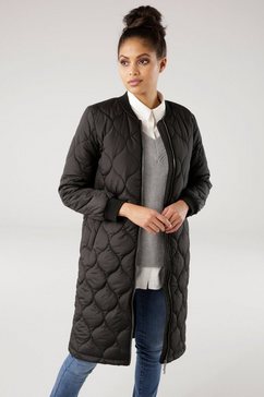tamaris doorgestikte jas in blouson-look zwart