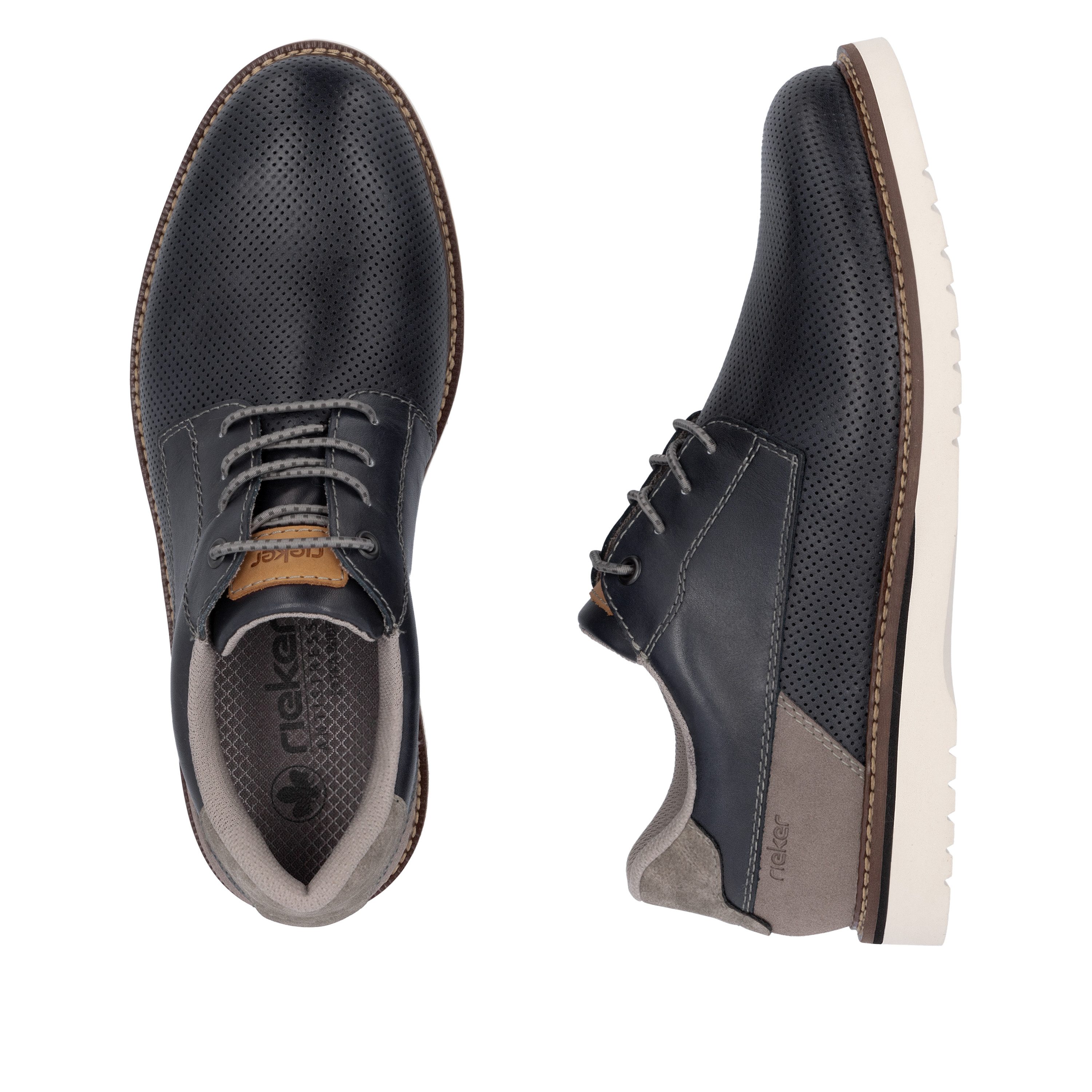 Rieker Veterschoenen , lage schoen, casual veterschoen met gemakkelijke instap dankzij elastische band