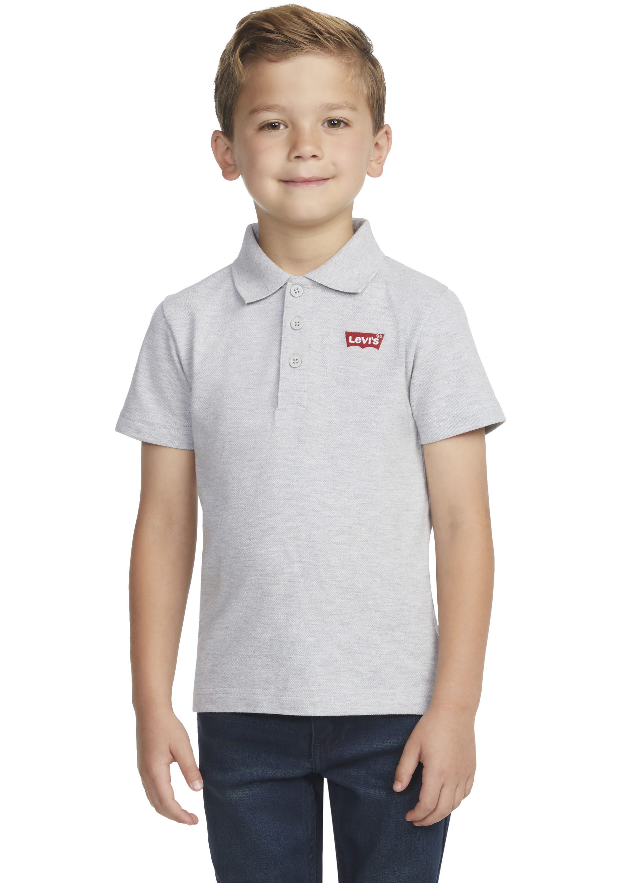Levi's Kidswear Poloshirt LVB BACK NECK TAPE POLO jongens poloshirts maat 3 (98) grijs