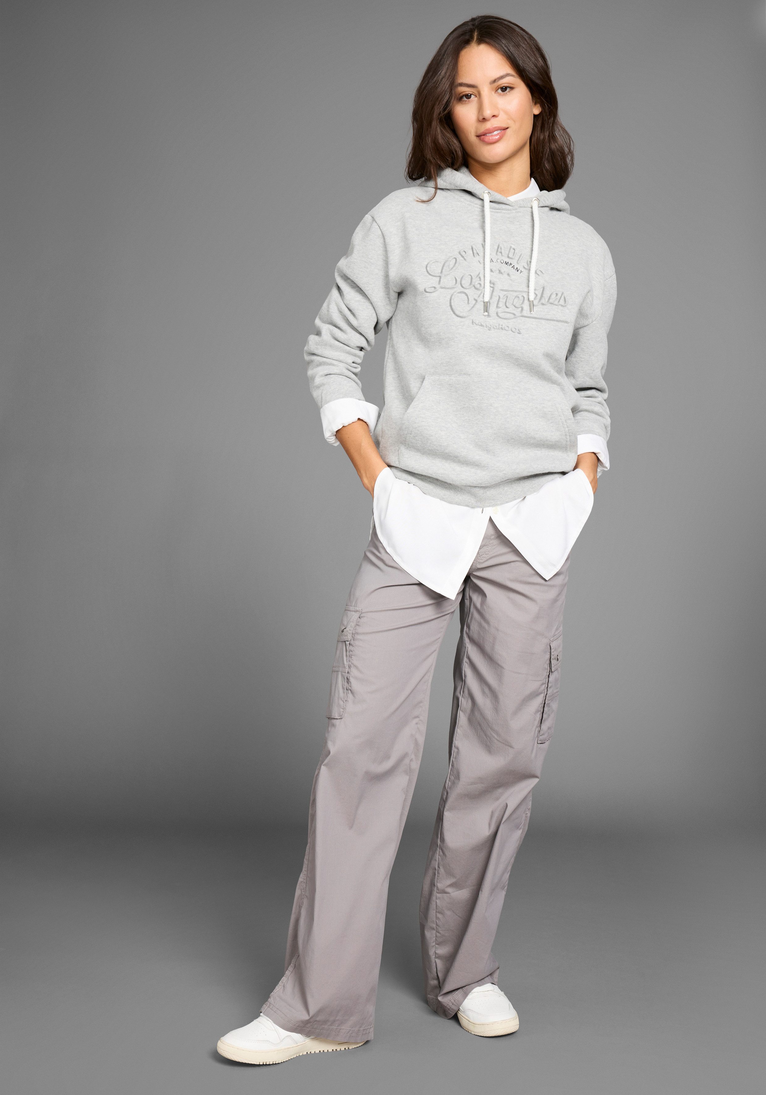 KangaROOS Hoodie met gestanste druk