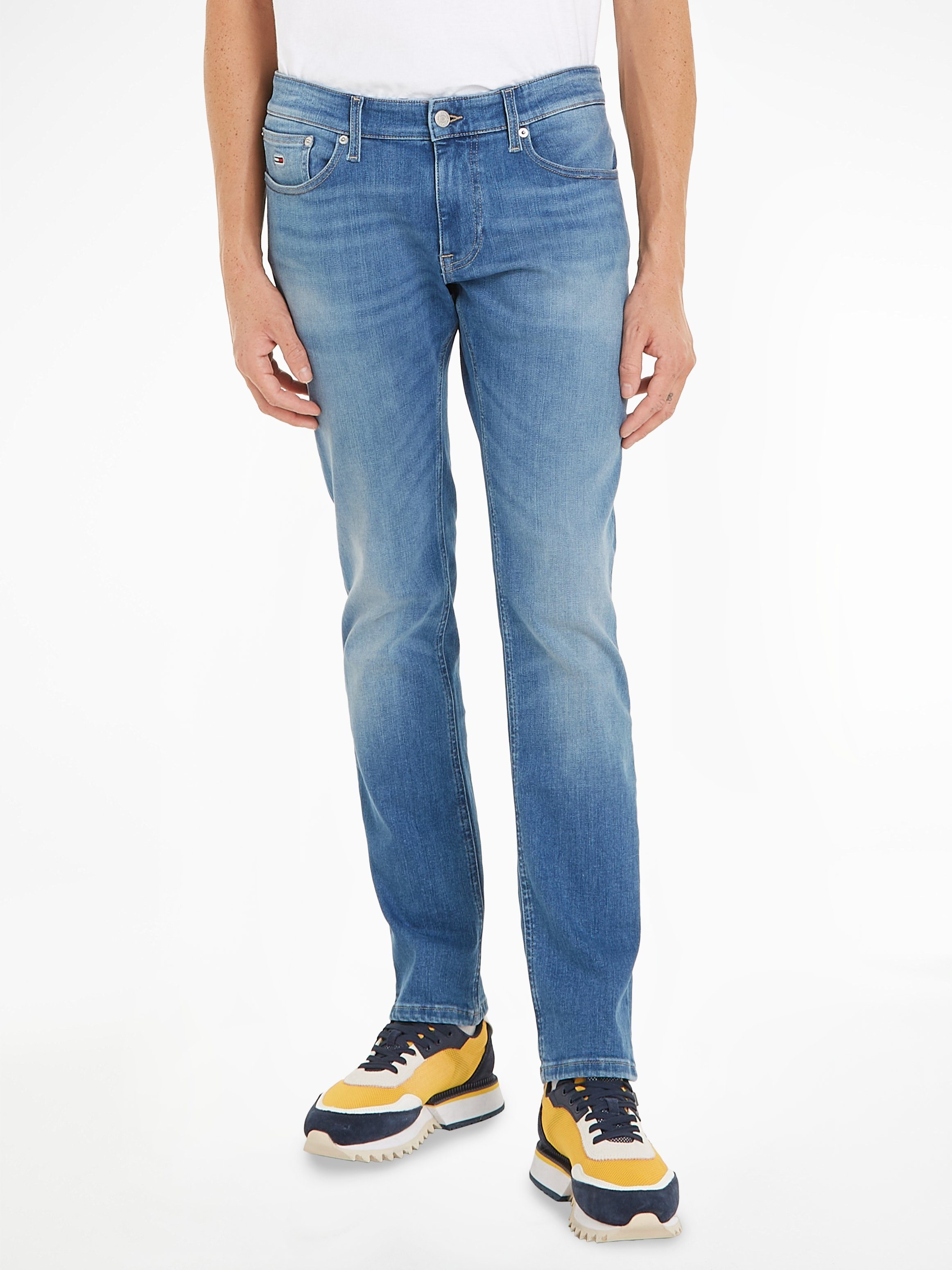 TOMMY JEANS Slim fit jeans SCANTON SLIM in 5-pocketsstijl heren slim fit jeans maat 31 blauw