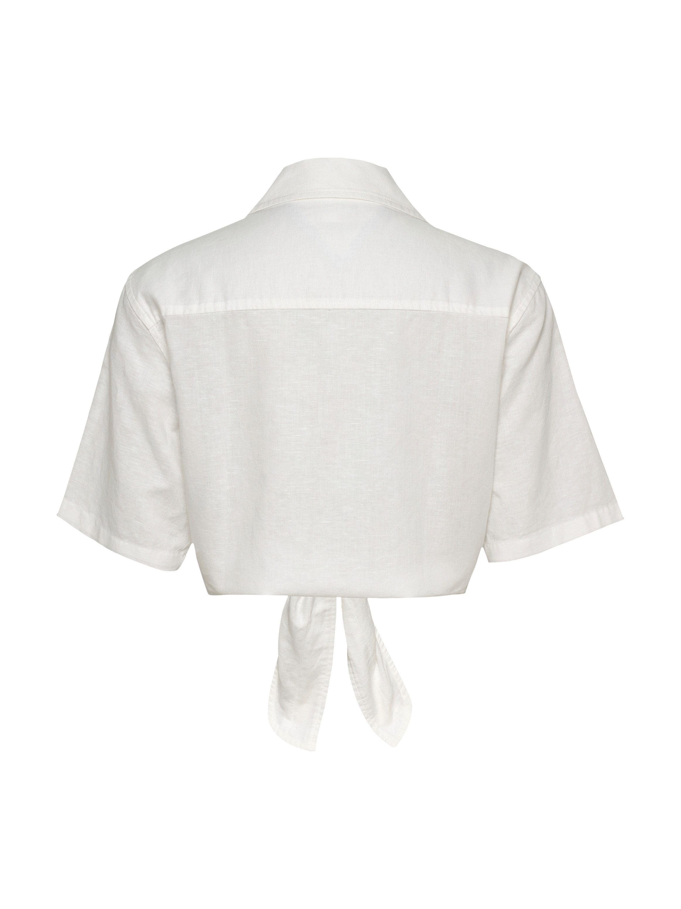 TOMMY JEANS T-shirt TJW CRP LINEN SS SHIRT met borstzak, logo-borduursel