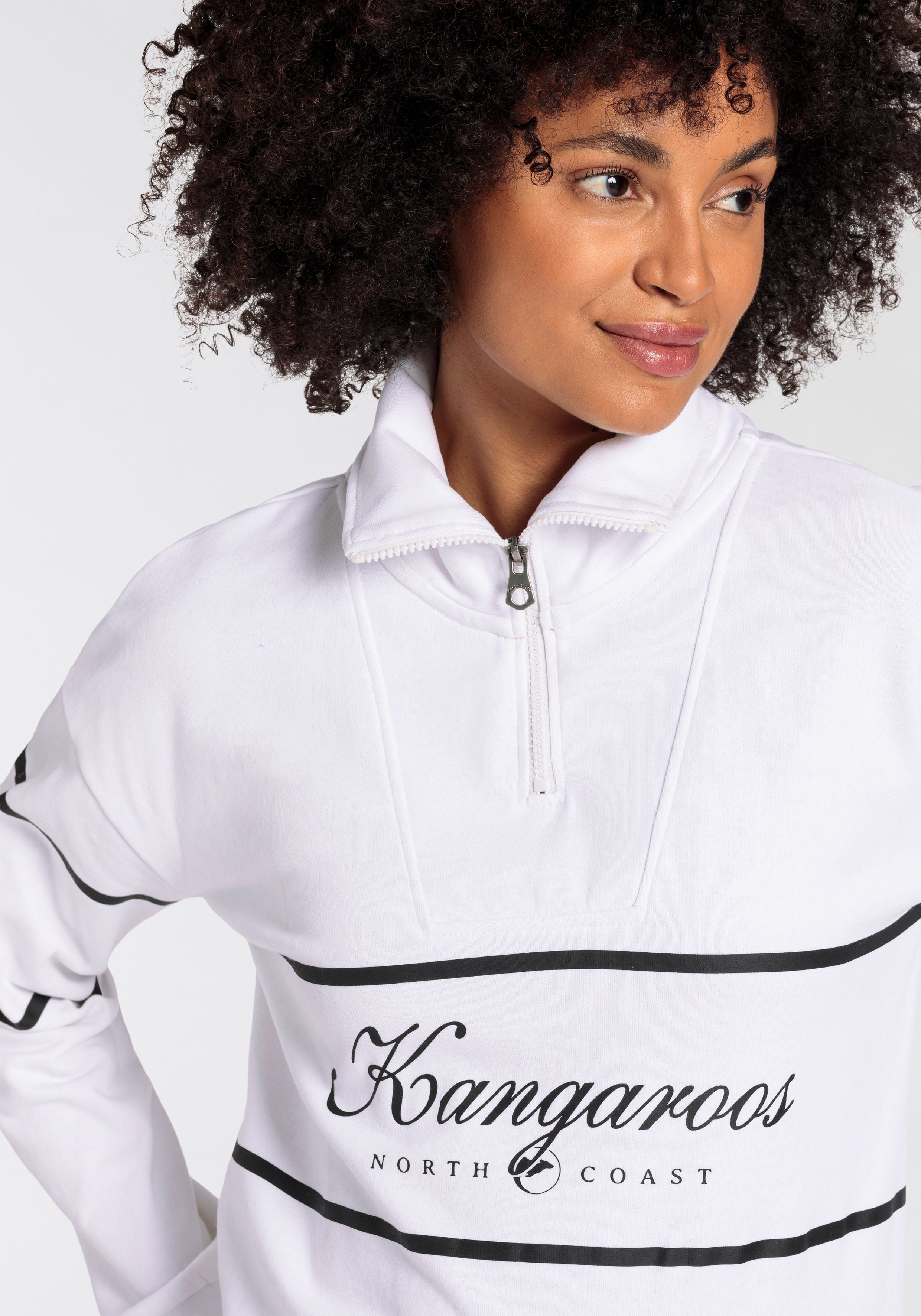 KangaROOS Sweatshirt Met opstaande schipperskraag en logoprint - NIEUWE COLLECTIE