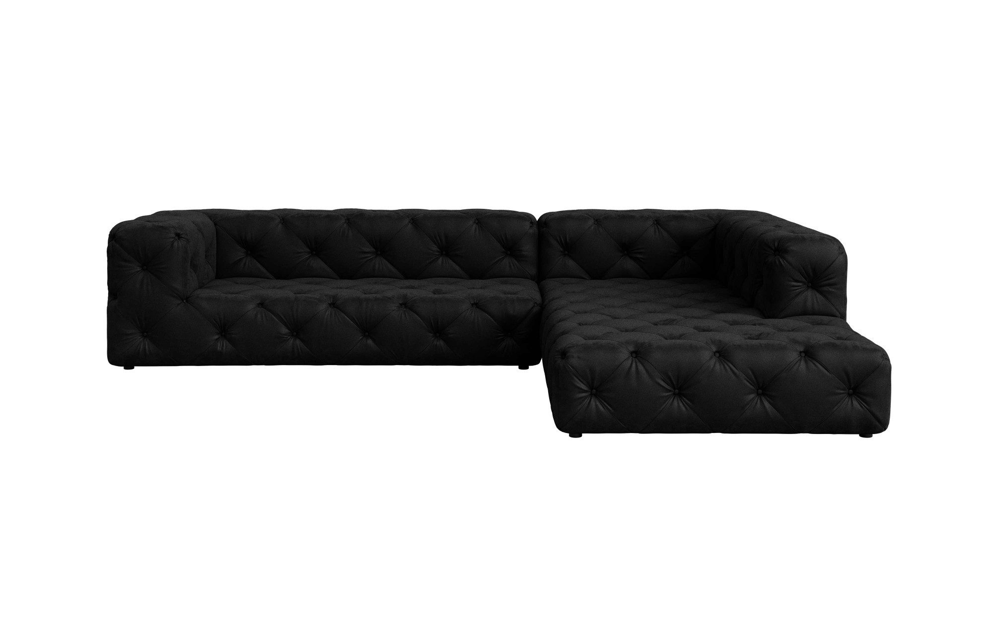 Places of Style Hoekbank FOLLINA L-vorm, met klassieke Chesterfield-knoopstiksels