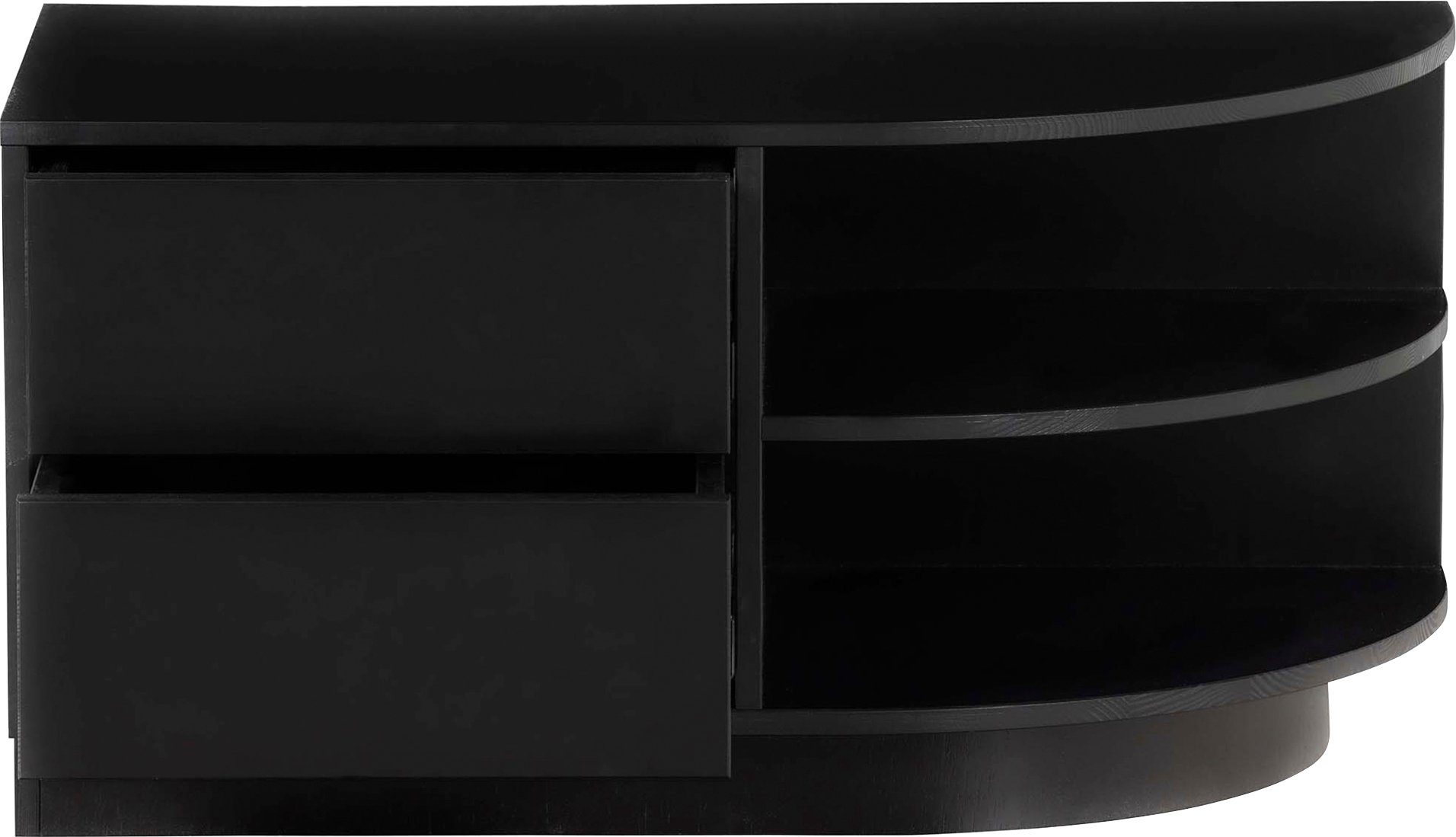 WOOOD Tv-meubel Finca, commode met afgerond afsluitend rek met modern push-to-open systeem, breedte 78 cm