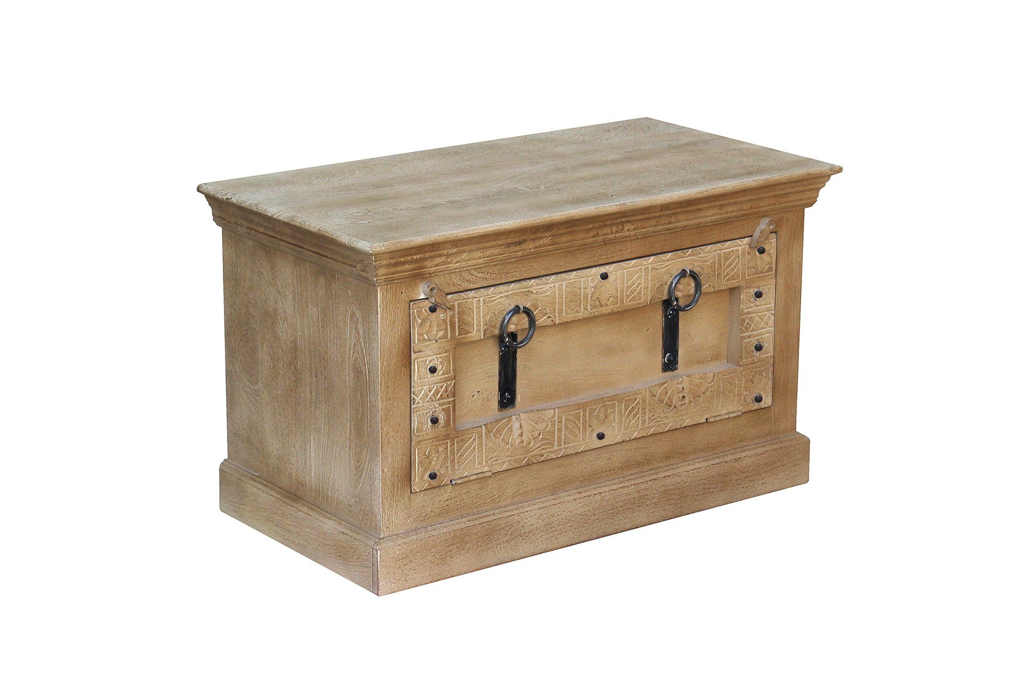 SIT Halmeubelset Front met ingewikkelde houtsnijwerk, ringgrepen & beslag van metaal (set, 6-delig)