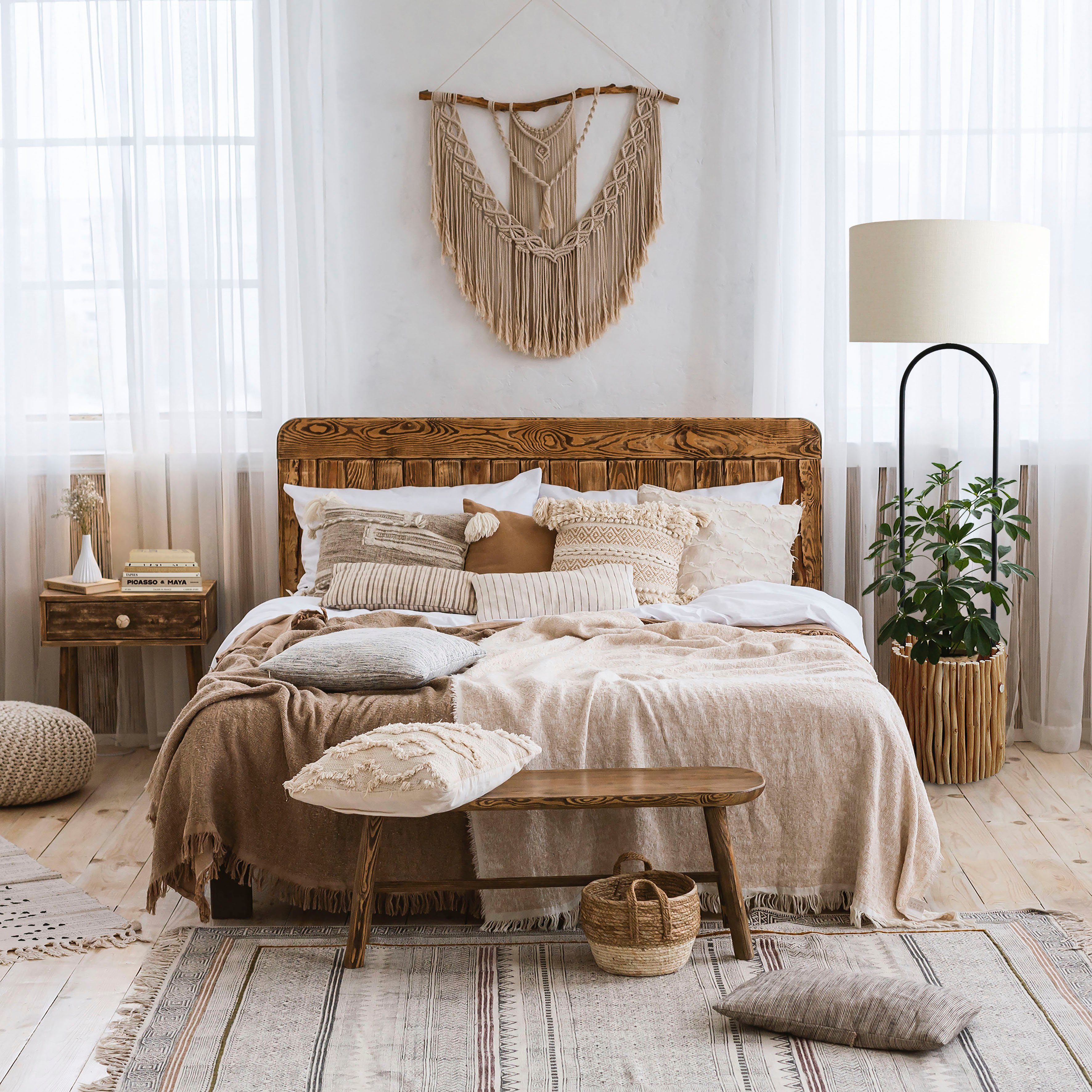 SalesFever Staande lamp Branches handgemaakt, met plantenmand (1 stuk)
