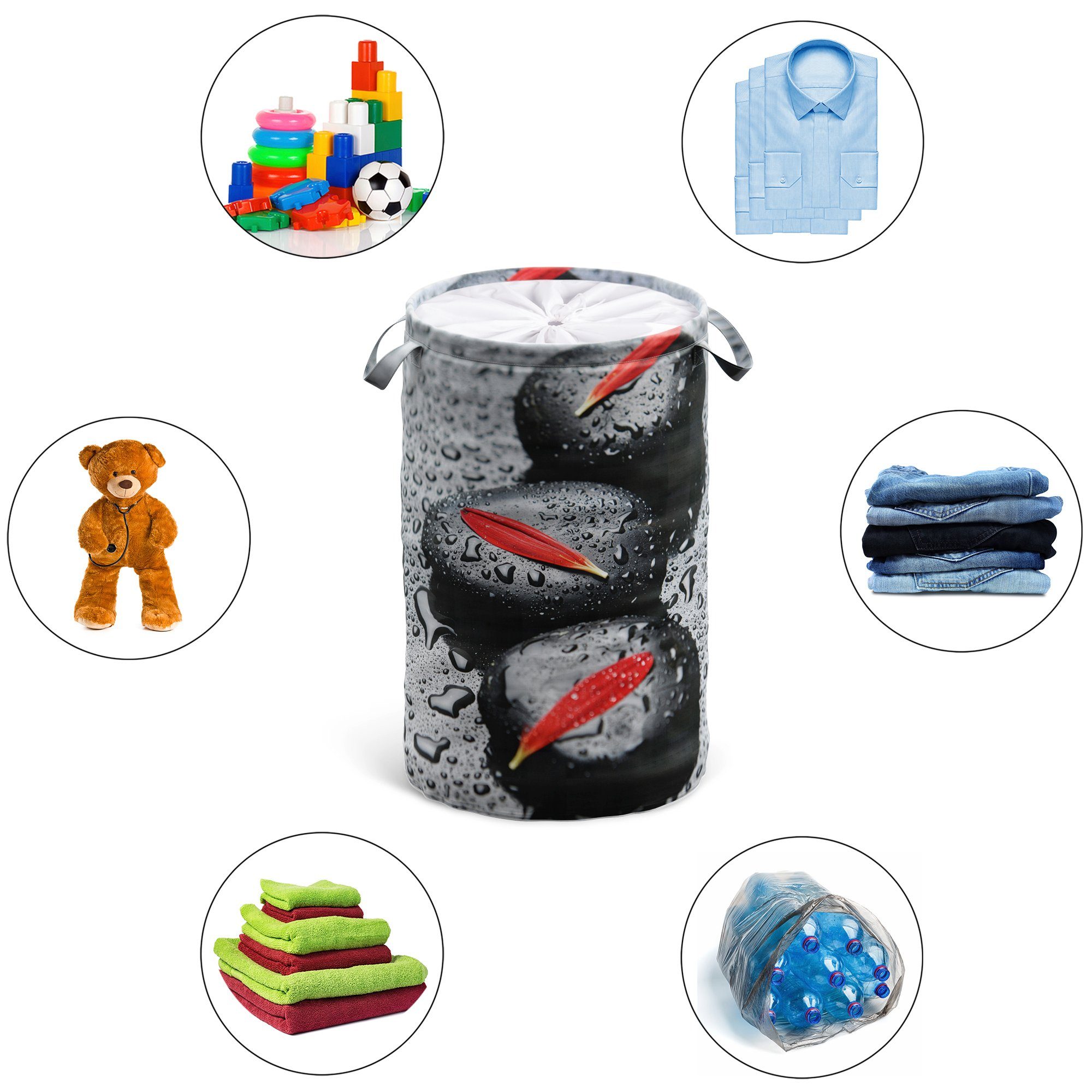 Sanilo Wasmand Elegance 60 liter, opvouwbaar, met bescherming tegen inkijk
