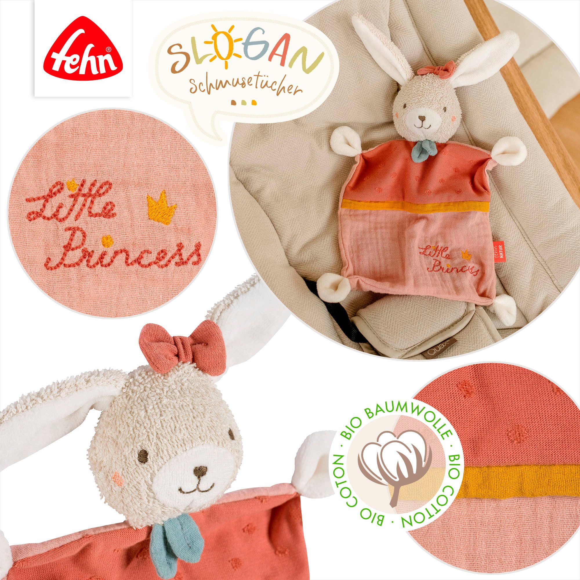 Fehn Knuffeldoek FehnNATUR, Konijn "Princess"