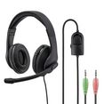 hama pc-headset pc-office-headset "hs-p200", stereo, schwarz zwart