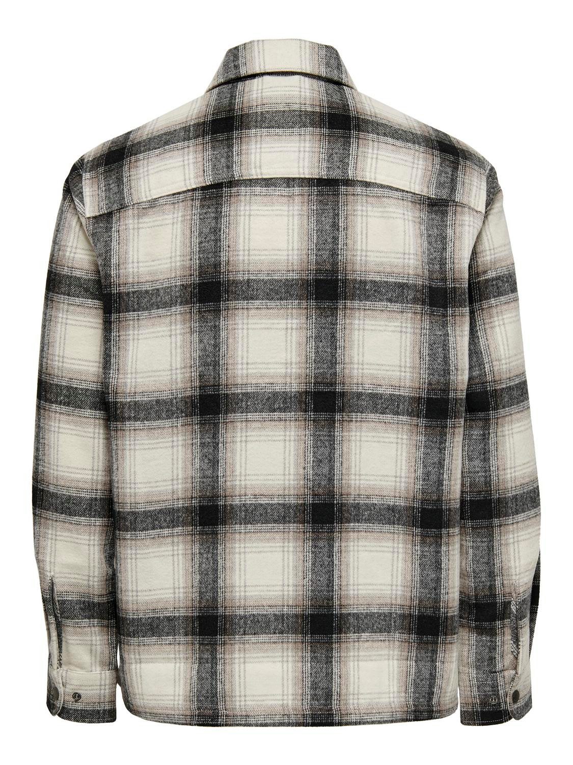 ONLY & SONS Overhemd met lange mouwen ONSAUSTIN WOOL ZIP OVERSHIRT