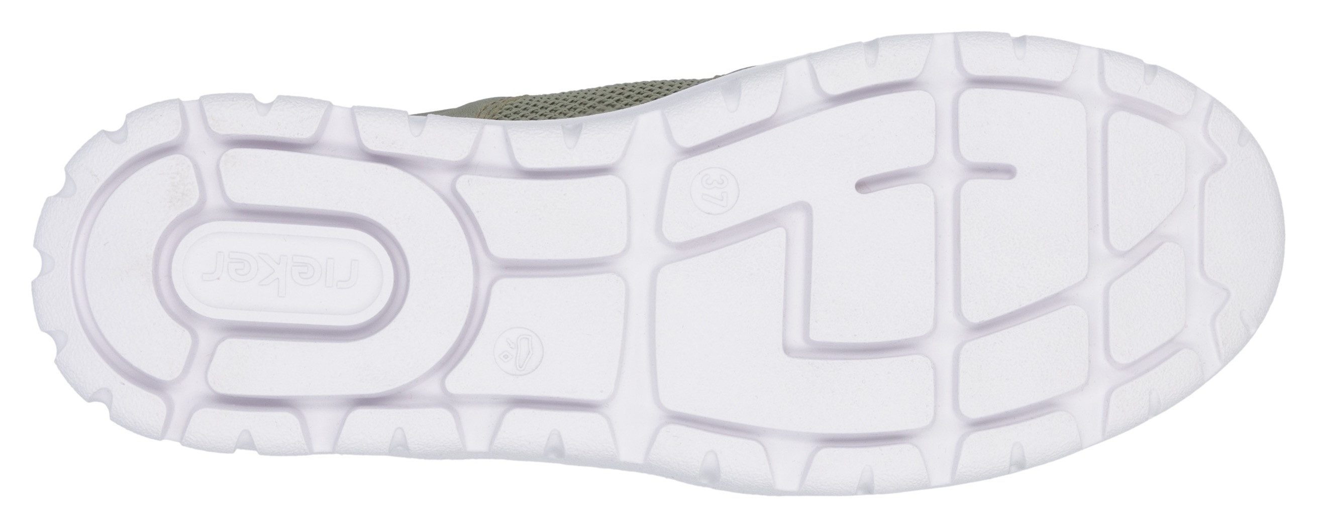 Rieker Slip-on sneakers , lage schoen, vrijetijdssneaker, instapschoen met aantrek lussen