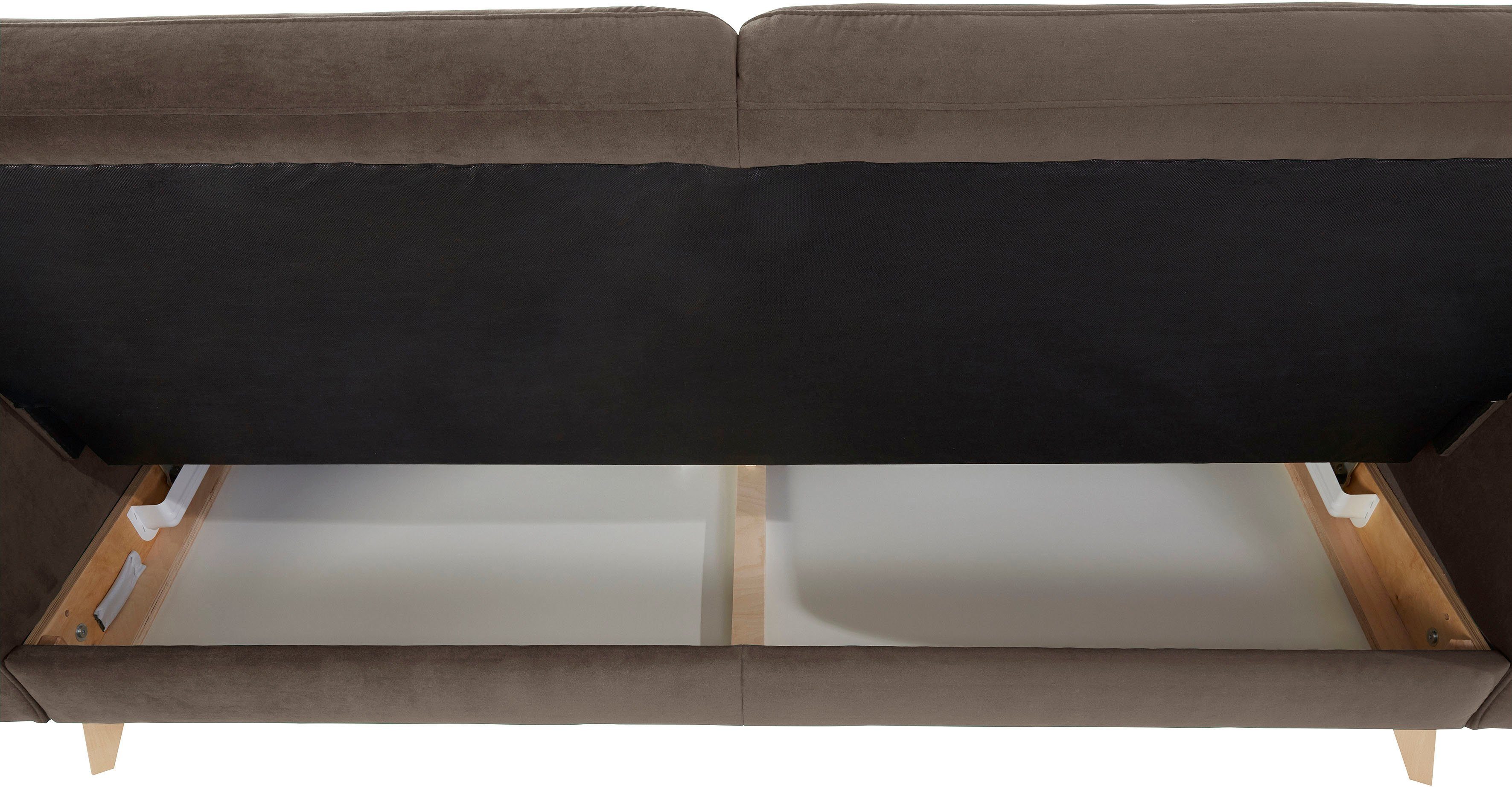 exxpo - sofa fashion 3-zitsbank Nappa, compact en comfortabel, handig, tijdloos design, L-vorm