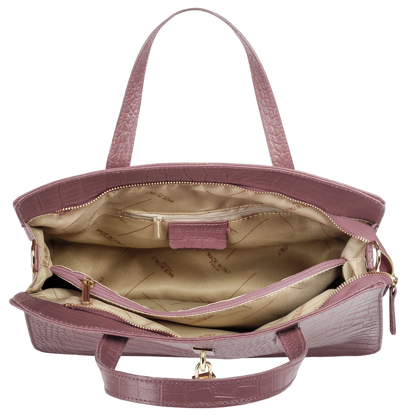Cluty Tas echt leer, made in italy