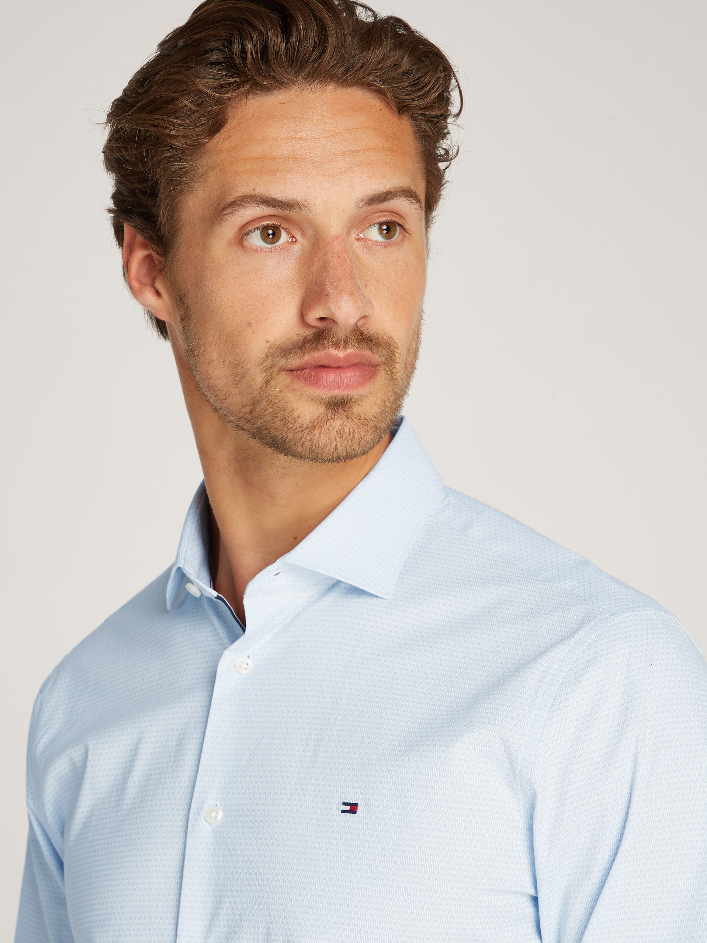 Tommy Hilfiger Businessoverhemd CL STRETCH GEO PRINT SF SHIRT